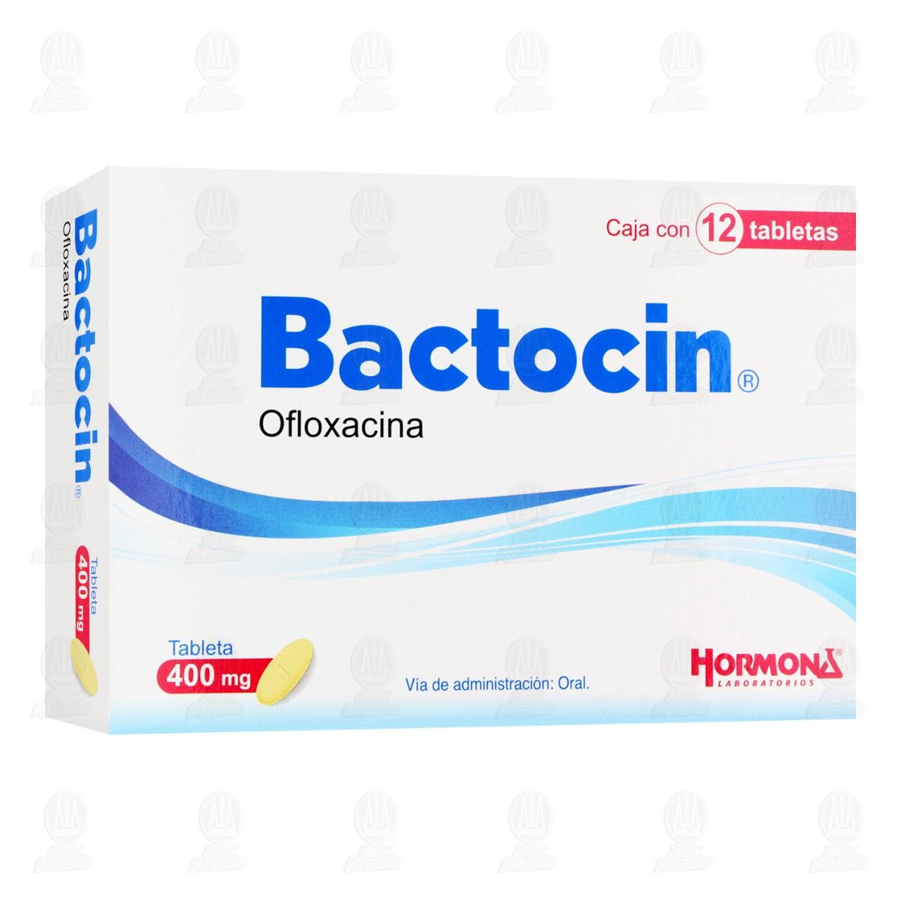Bactocin 400 mg, 12 Tabletas. image number 0