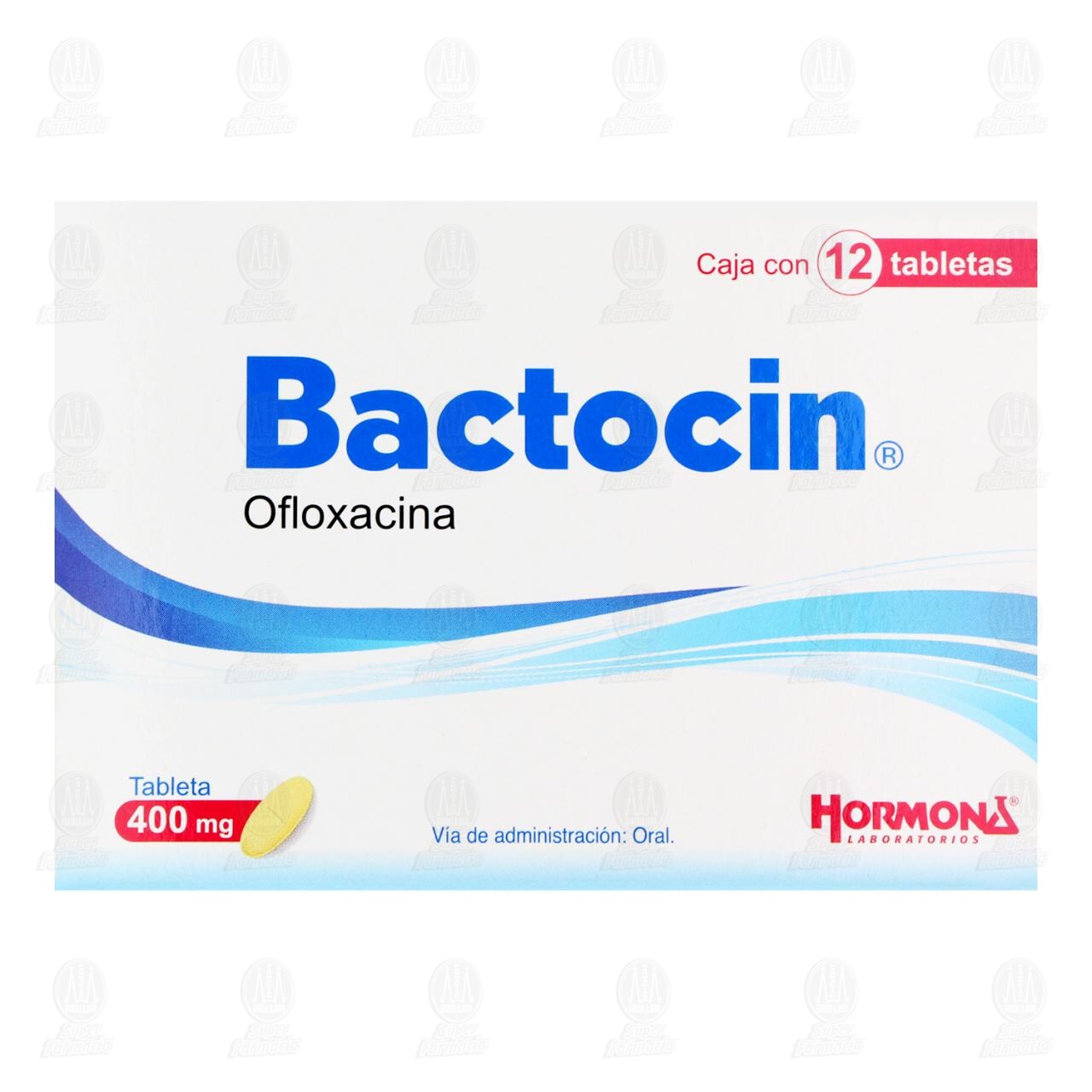 Bactocin 400 mg, 12 Tabletas. image number 1