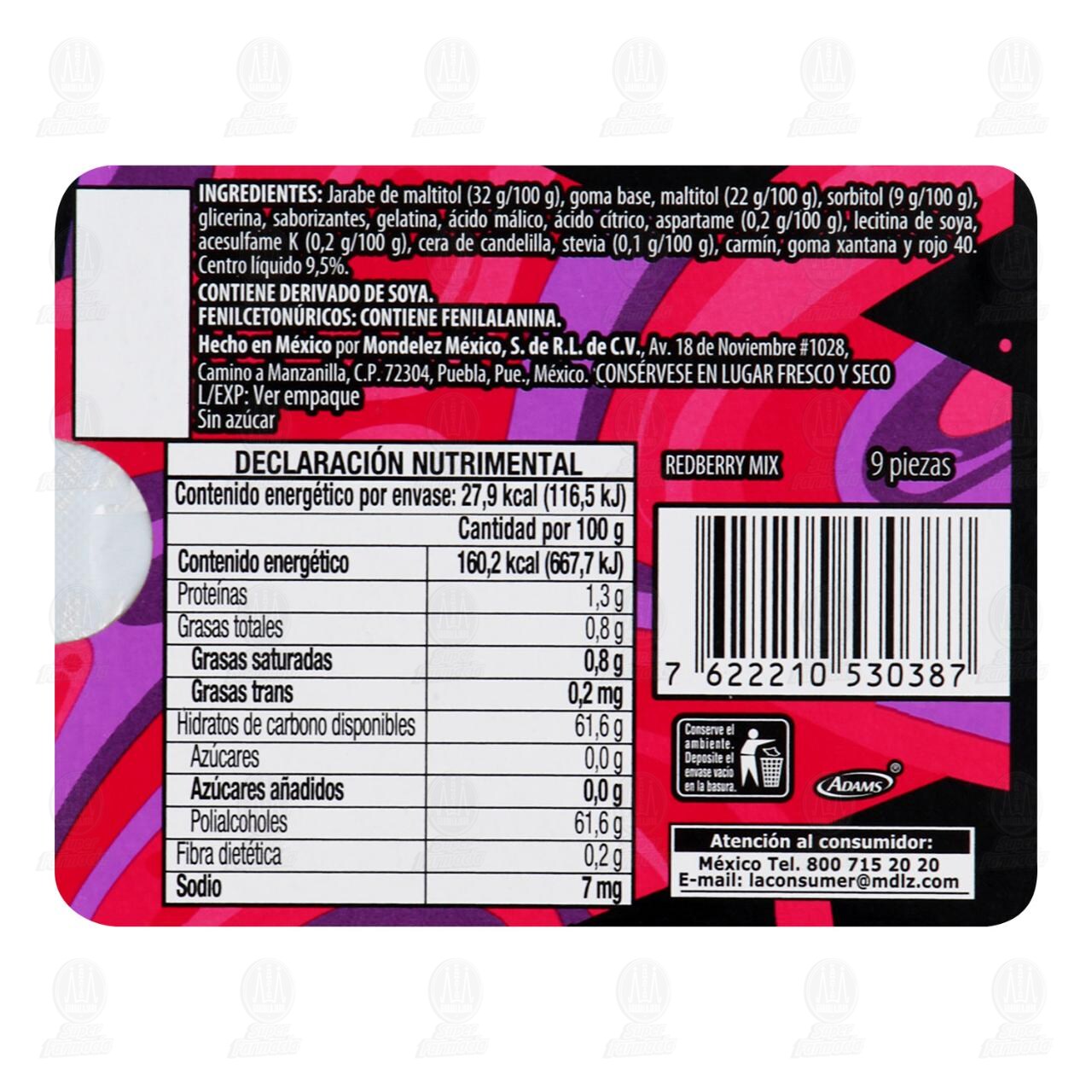 Goma de Mascar Trident X-Twist Very Cherry Berry, 17.46 gr. image number 1