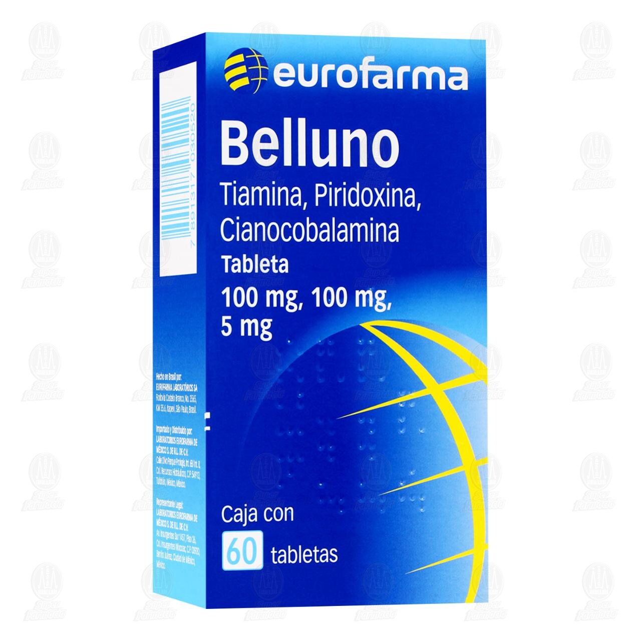 Belluno 100mg/100mg/5mg, 60 Tabletas. image number 0