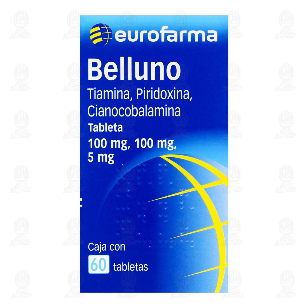 Belluno 100mg/100mg/5mg, 60 Tabletas. image number 1