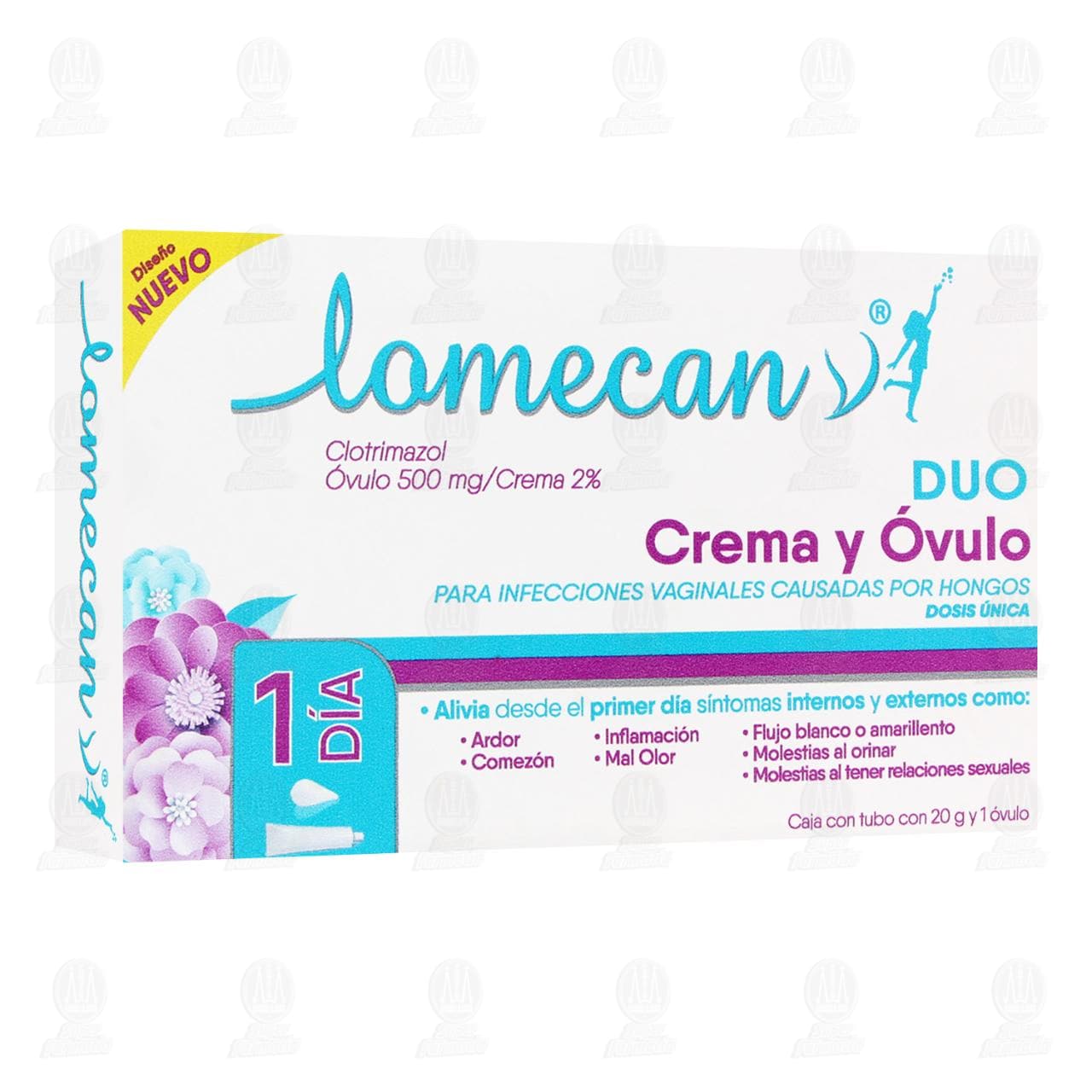 Lomecan V Duo Crema y Ovulo, 2 pzas.
