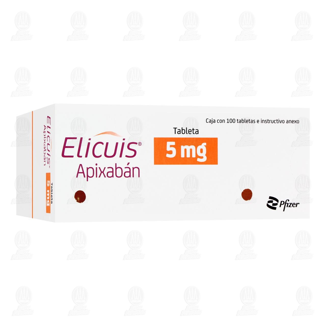 Elicuis 5 mg, 100 Tabletas.