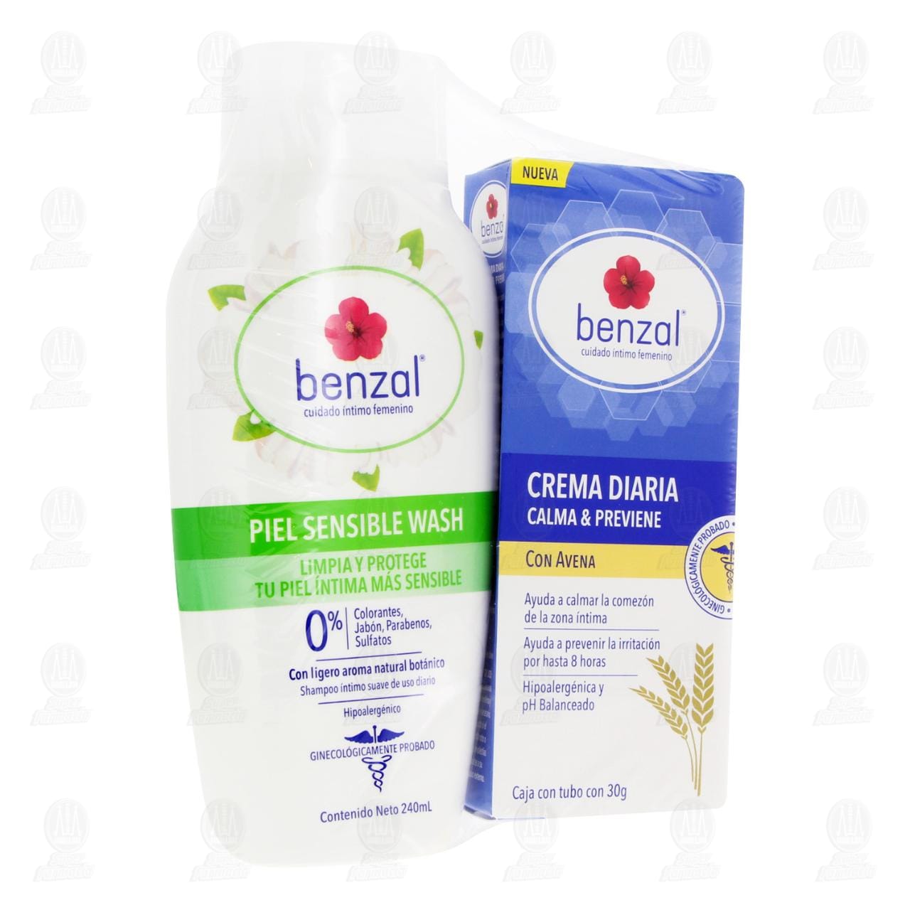 Imagen para Pack Benzal Shampoo Íntimo Piel Sensible Wash más Crema Diaria, 2 pzas.