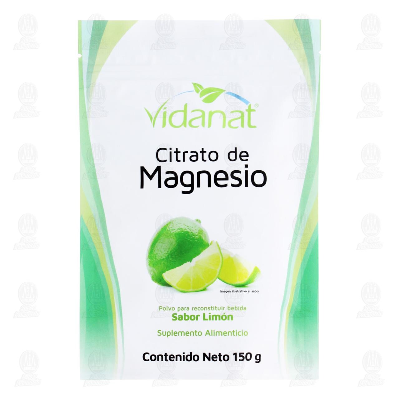 Suplemento Alimenticio Vidanat Citrato de Magnesio Sabor Lim&oacute;n, 150 gr. image number 0