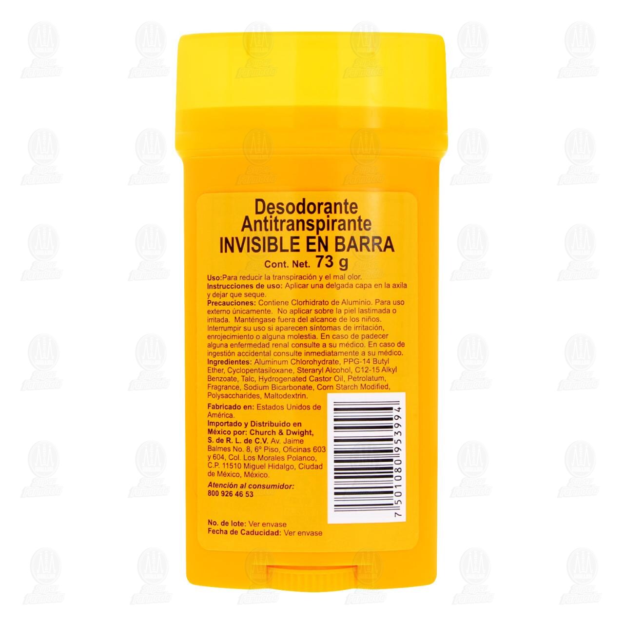 Desodorante Antitranspirante Arm & Hammer Active Sport Invisible en Barra, 73 gr. image number 2