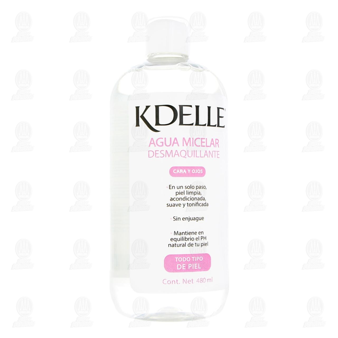 Agua Micelar kdelle Desmaquillante Cara y Ojos, 480 ml.