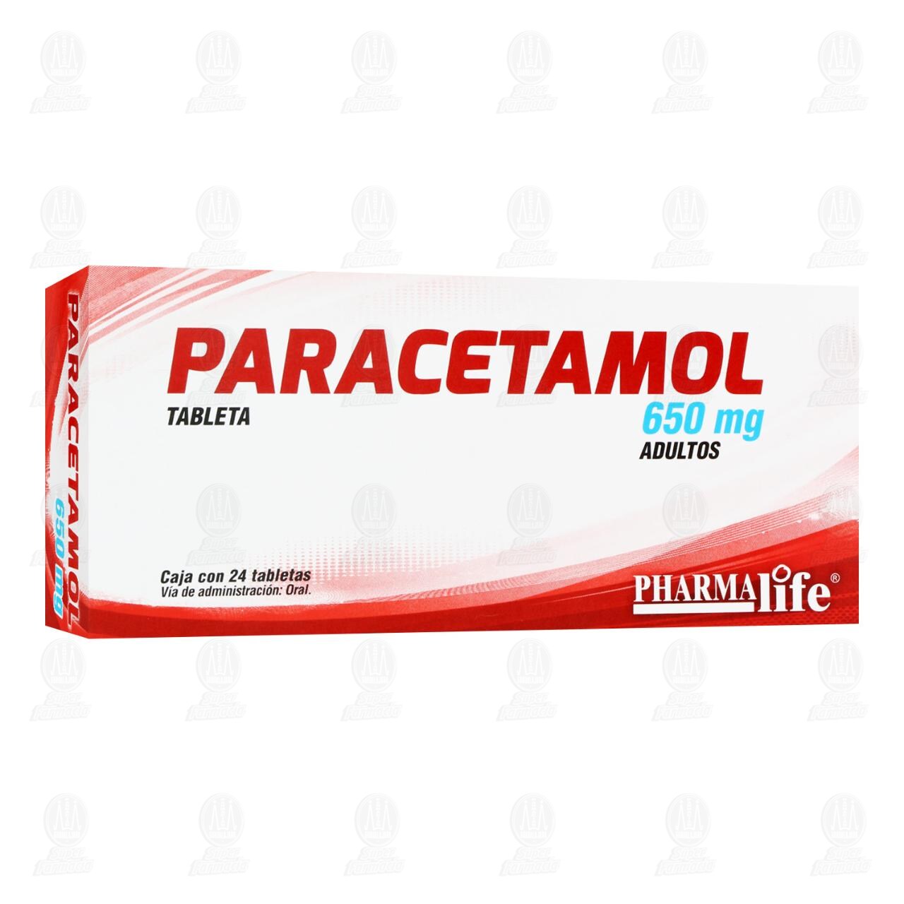 Paracetamol 650 mg, 24 Tabletas Pharmalife. image number 0