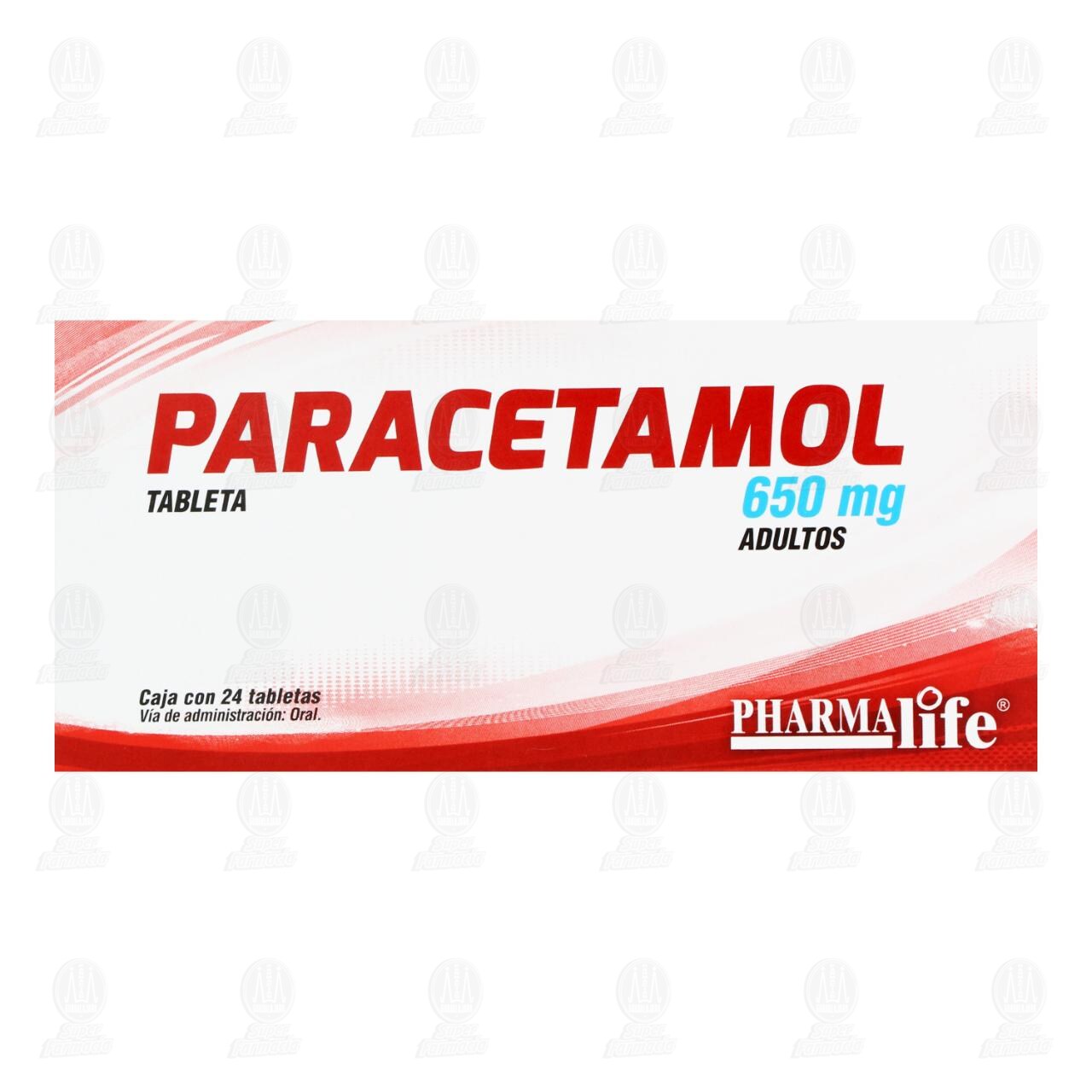 Paracetamol 650 mg, 24 Tabletas Pharmalife. image number 1