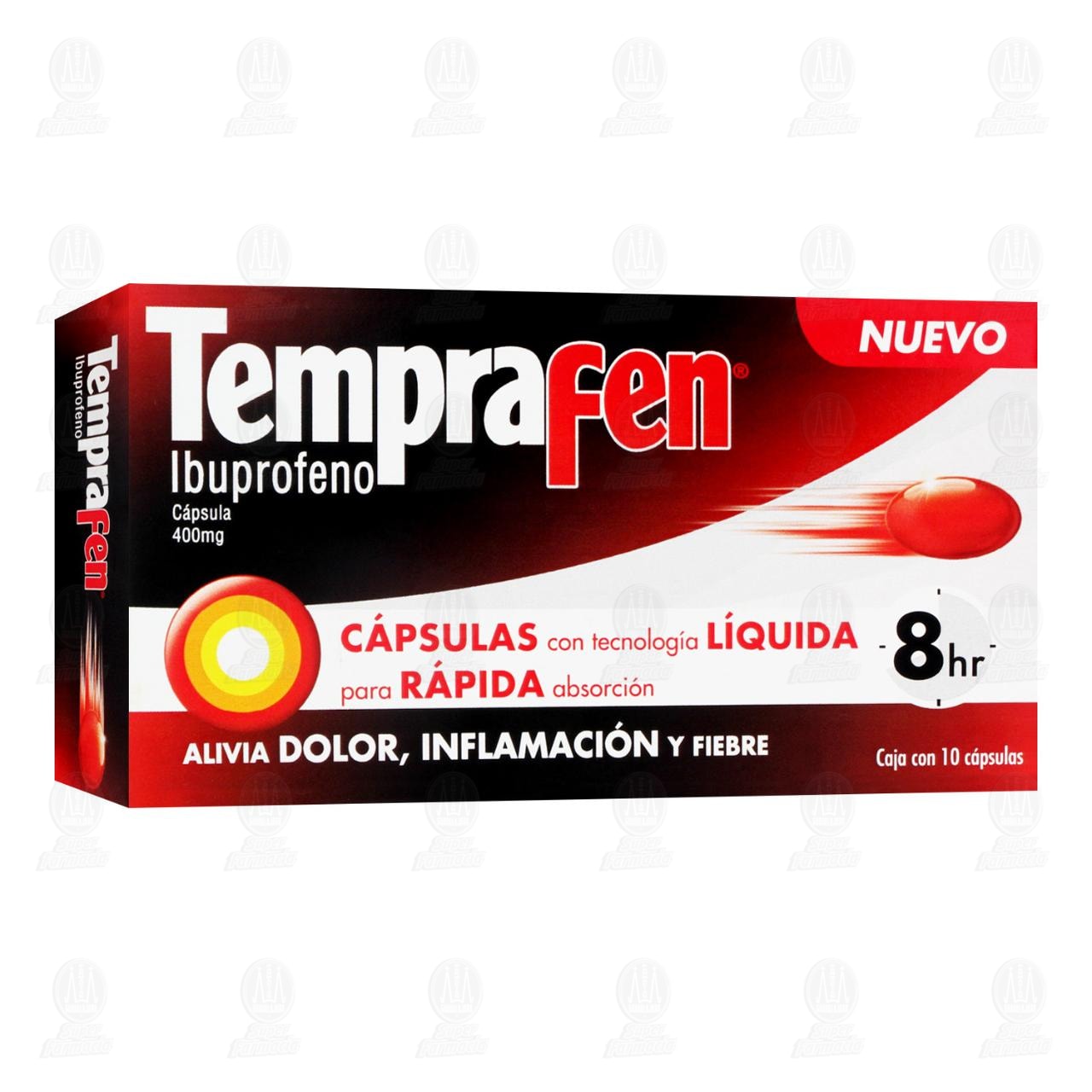 Imagen para Tempra Fen 400 mg, 10 Cápsulas.