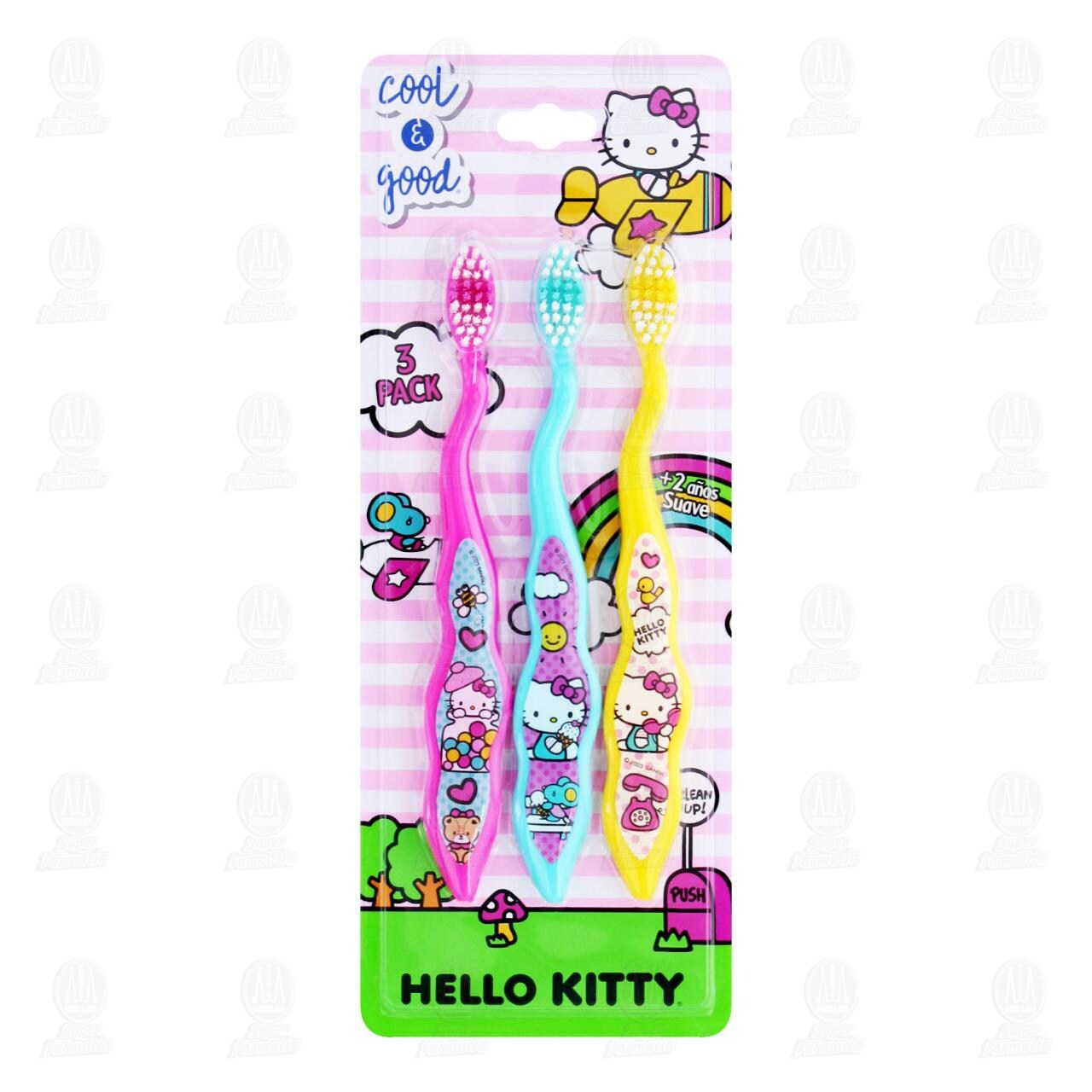 Cepillo de Dientes Cool & Good Hello Kitty, 3 pzas.