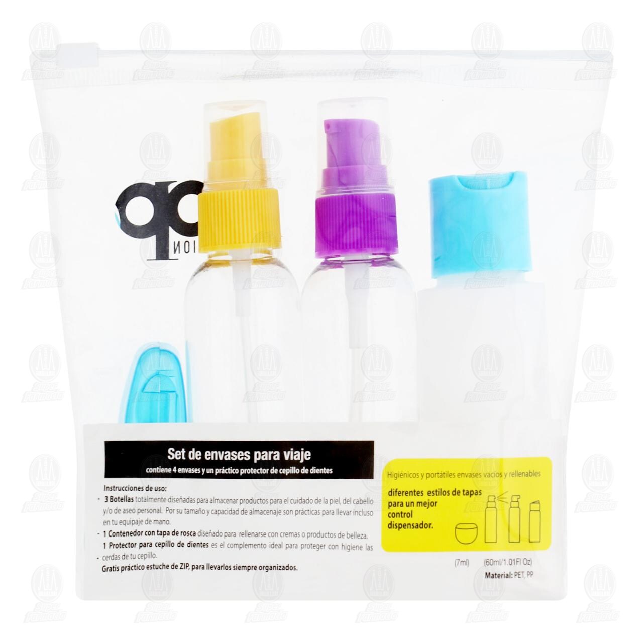 Set de Envases Top Fashion para Viaje, 5 pz. image number 1