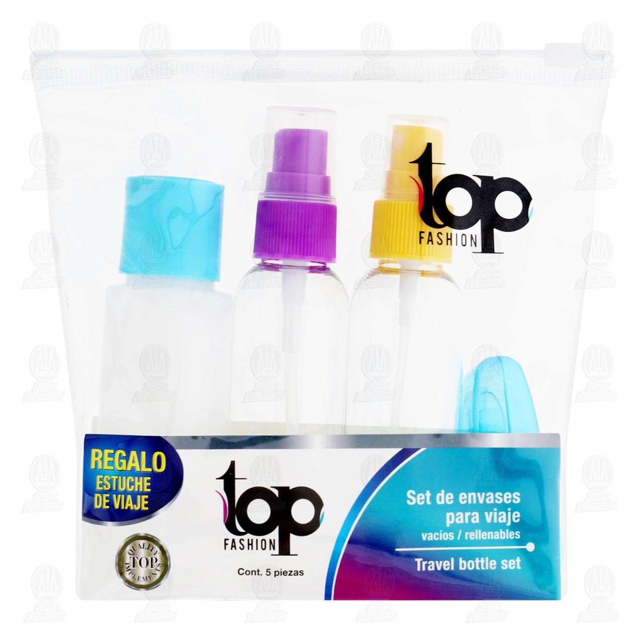 Set de Envases Top Fashion para Viaje, 5 pz.