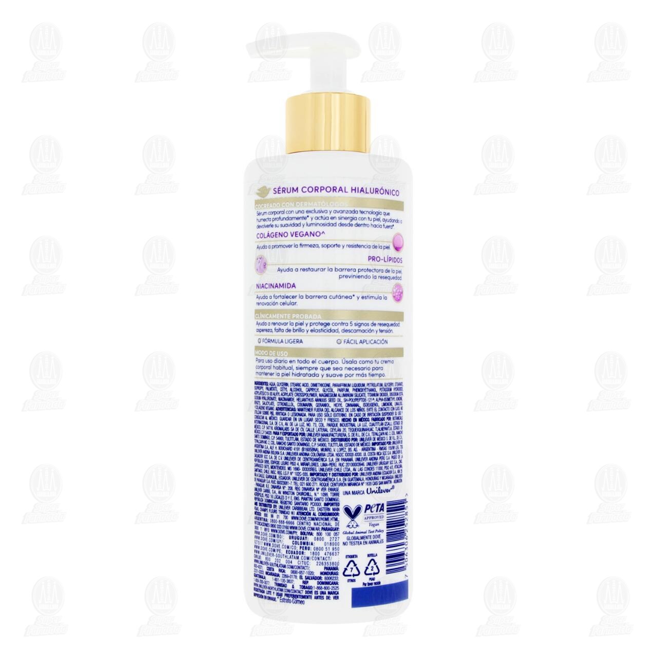 S&eacute;rum Corporal Dove Hialur&oacute;nico Dermo Hidratante, 400 ml. image number 2