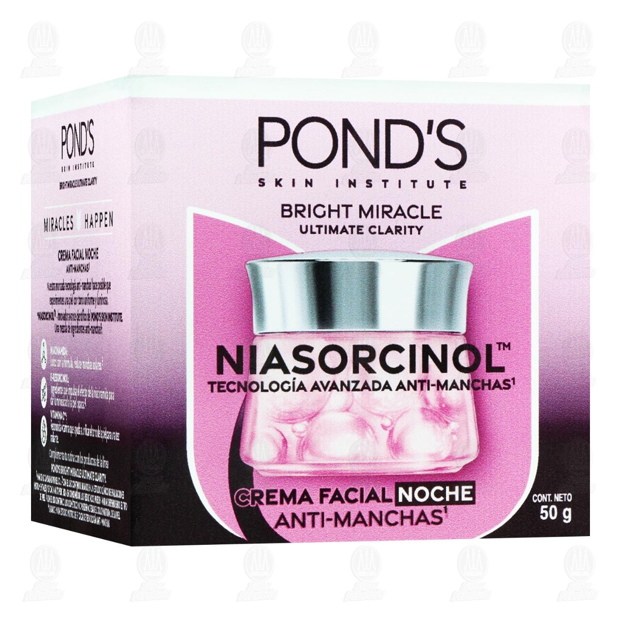 Crema Facial Pond's Noche Bright Miracle Niasorcinol Anti-Manchas, 50 gr. image number 0