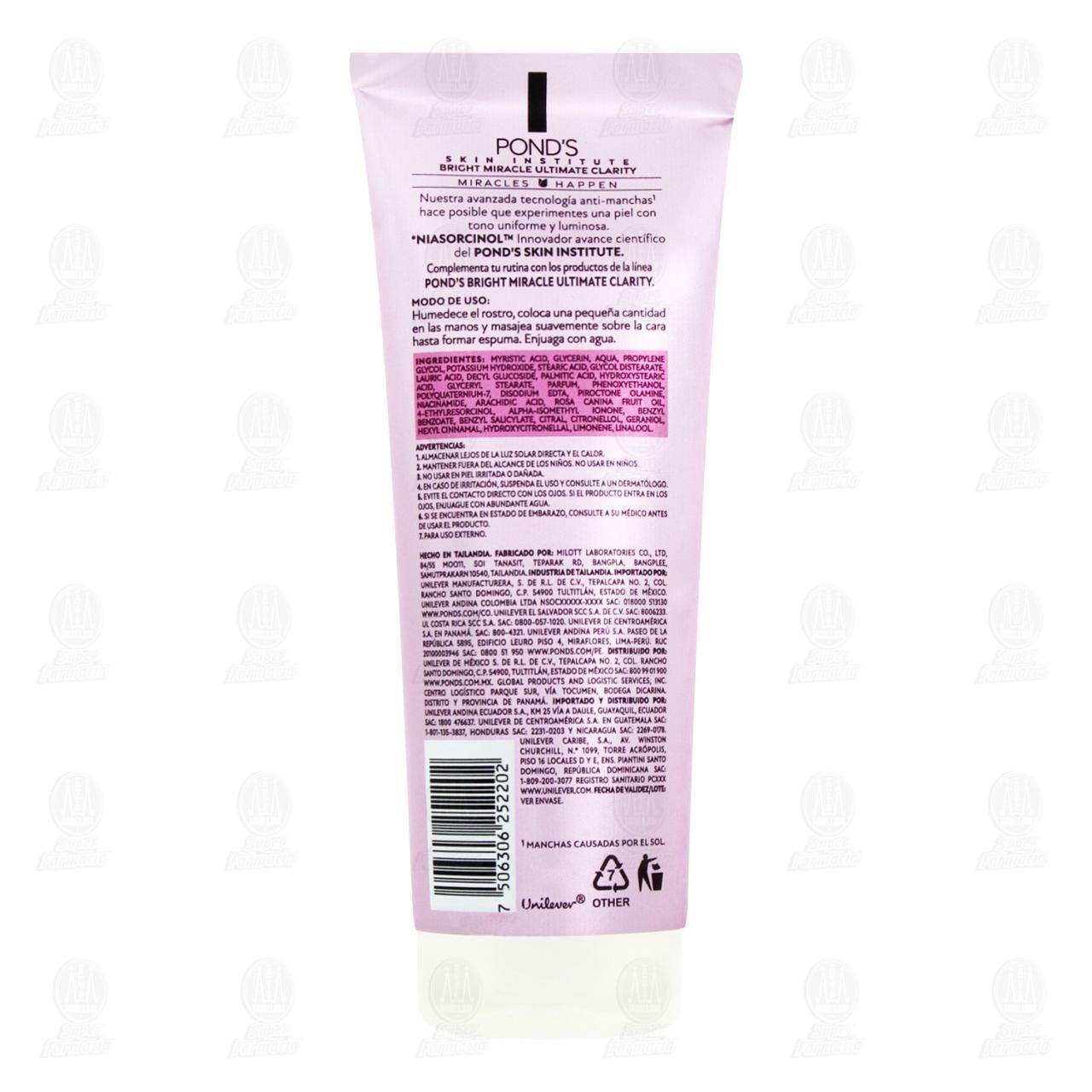 Limpiador Facial Pond's Bright Miracle Niasorcinol, 100 gr. image number 1