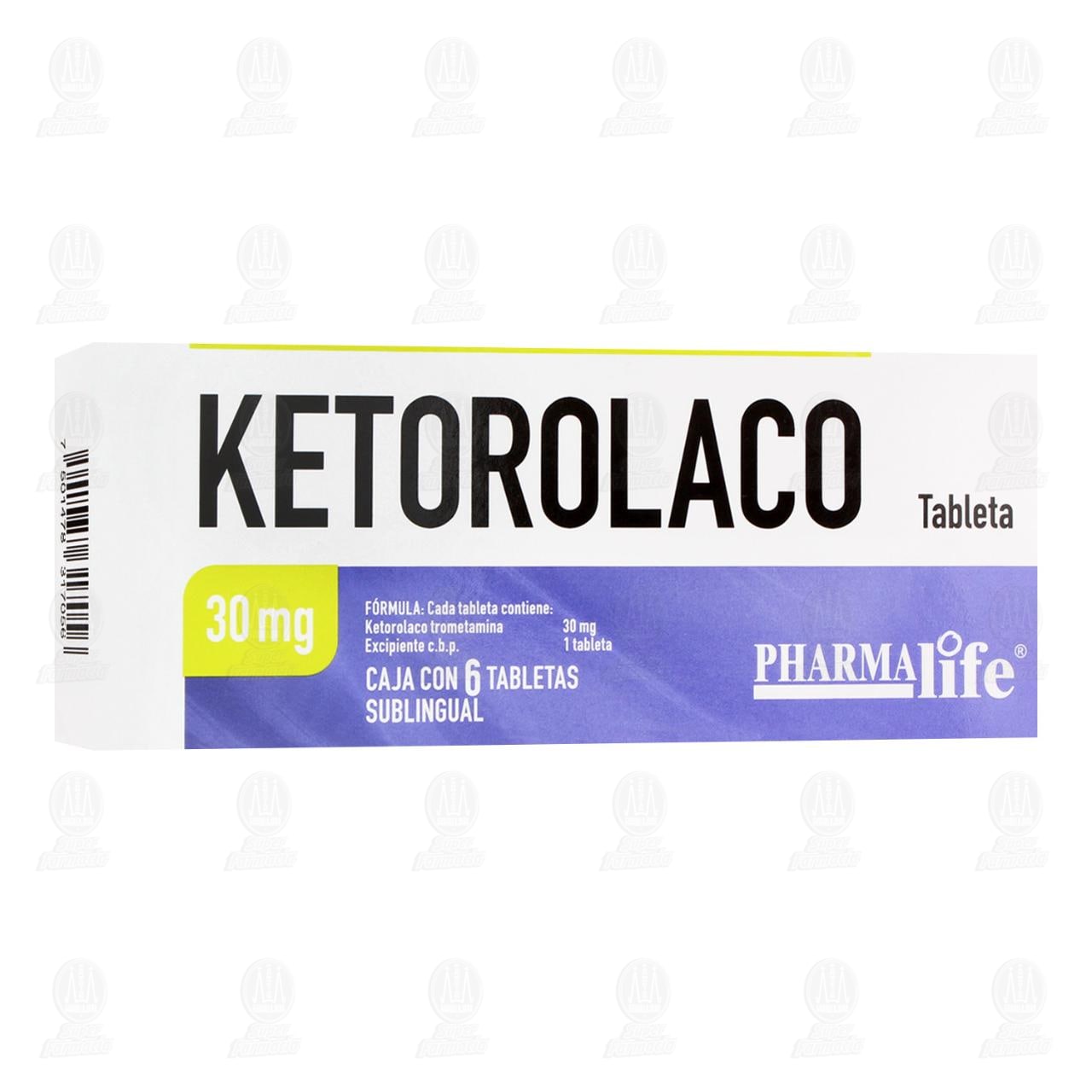 Ketorolaco 30 mg, 6 Tabletas Pharmalife. image number 0