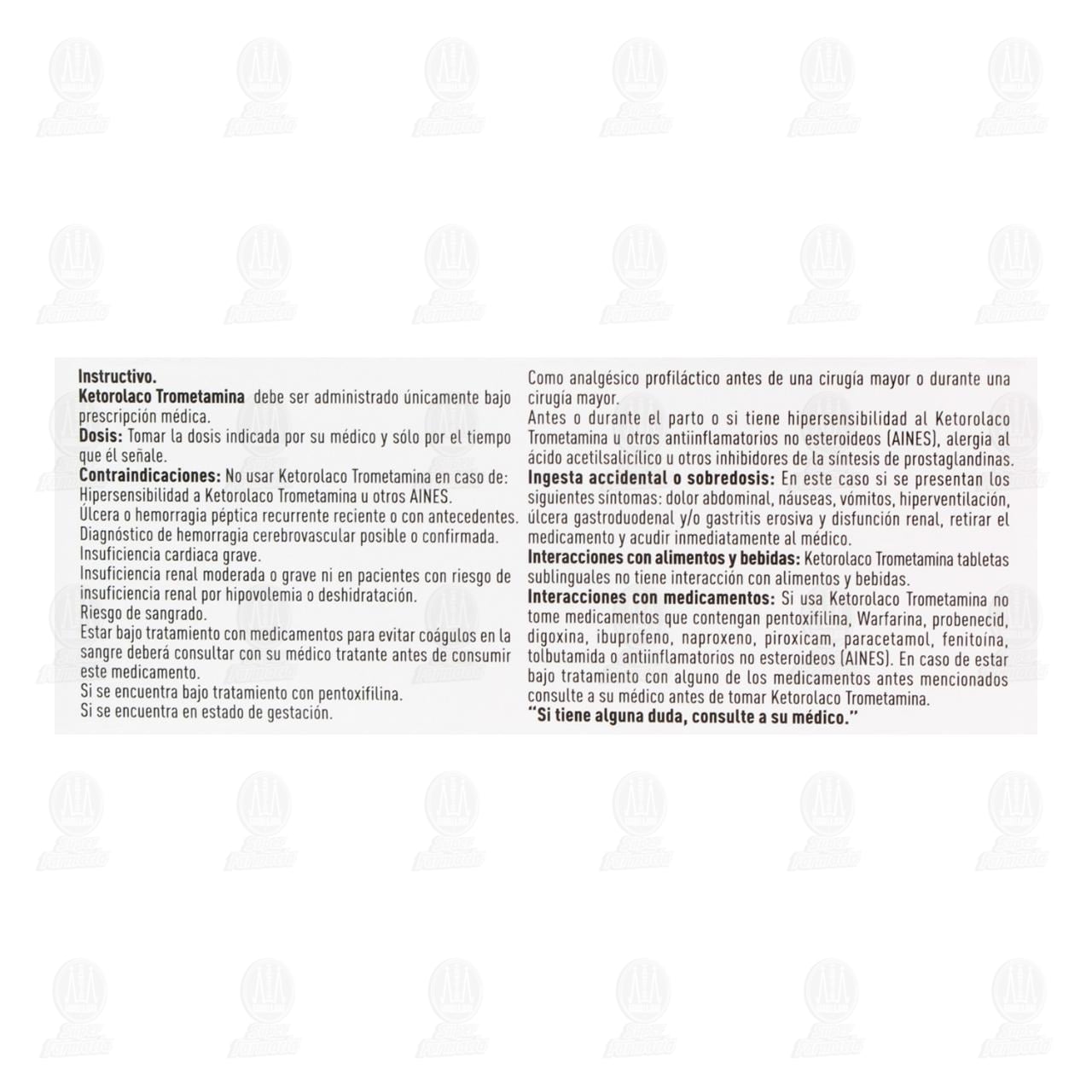 Ketorolaco 30 mg, 6 Tabletas Pharmalife. image number 2