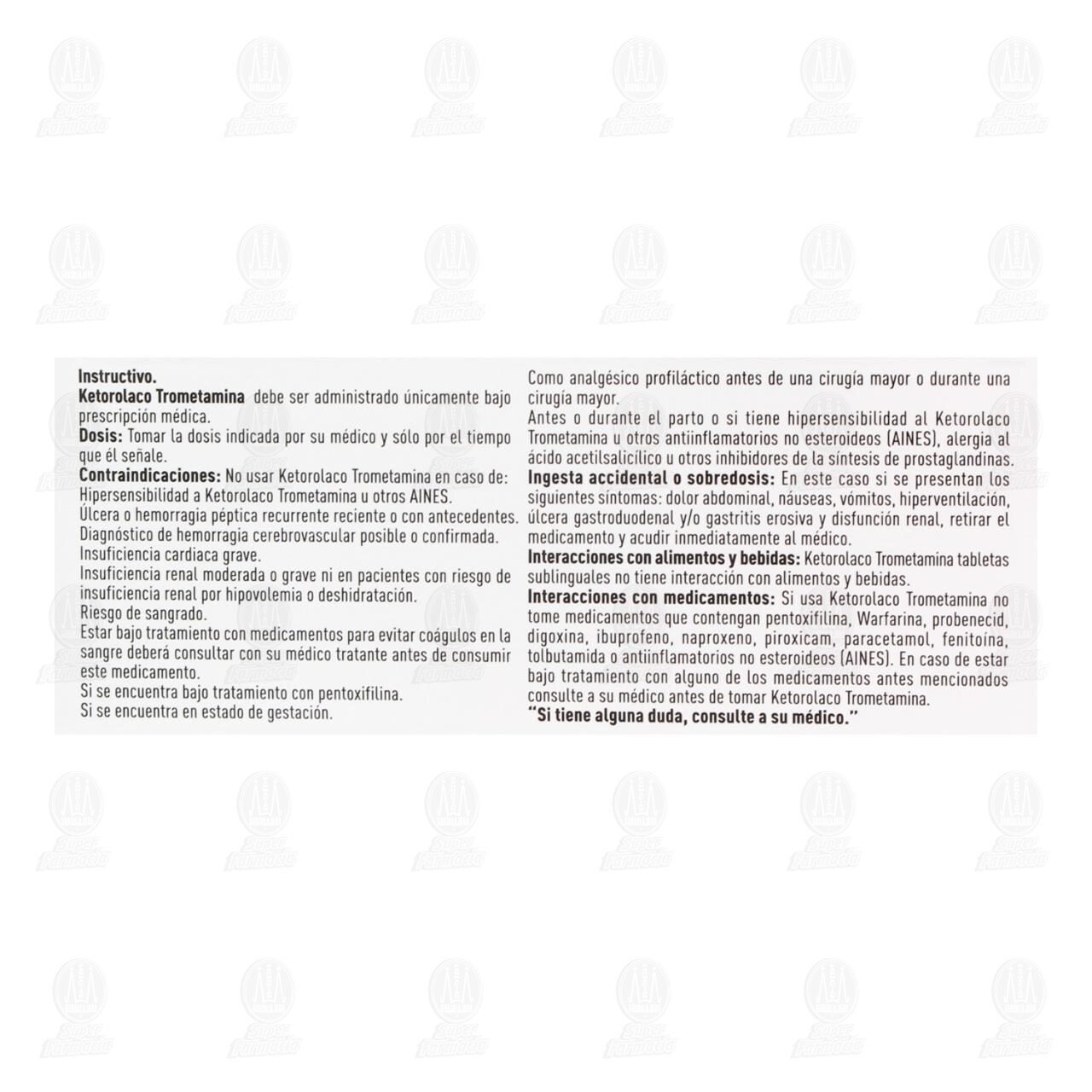 Ketorolaco 30 mg, 6 Tabletas Pharmalife. image number 2