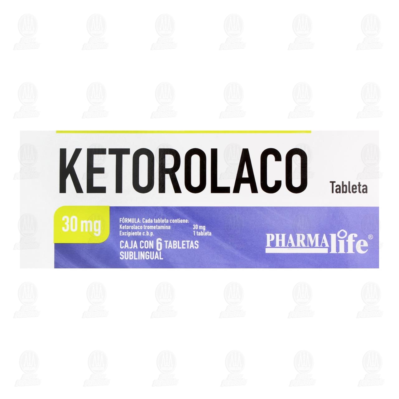 Ketorolaco 30 mg, 6 Tabletas Pharmalife. image number 1