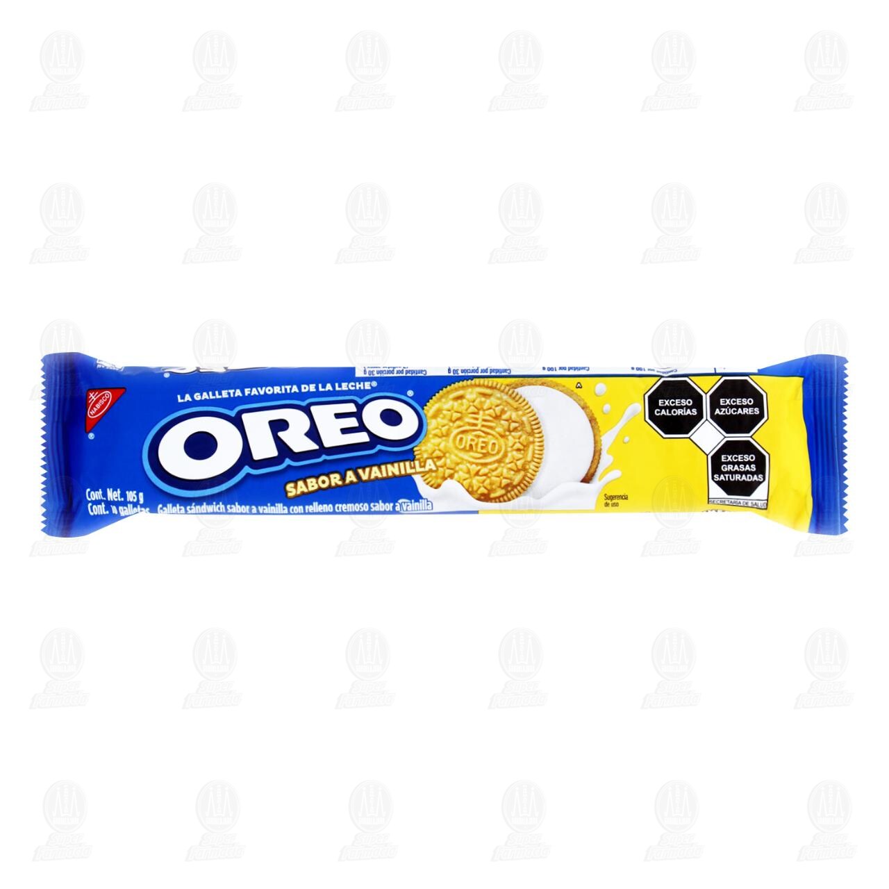 Galletas Oreo Sabor a Vainilla, 105 gr.