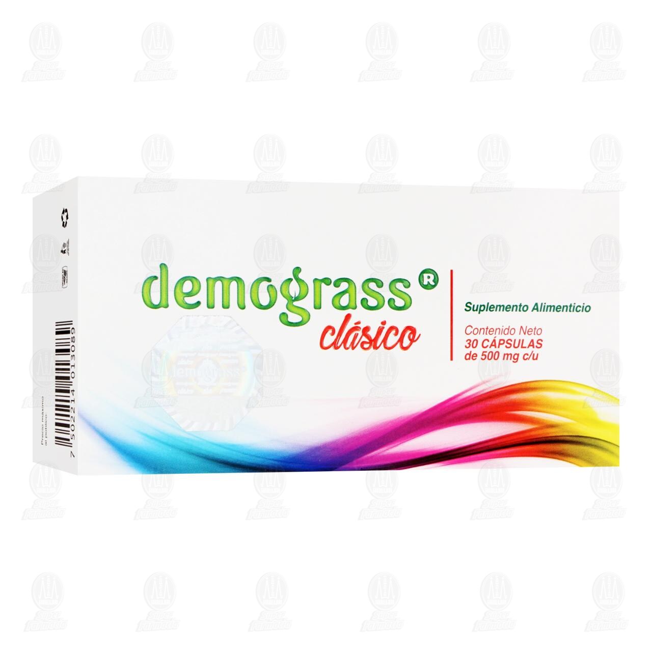 Demograss Cl&aacute;sico 500 mg, 30 C&aacute;psulas. image number 0