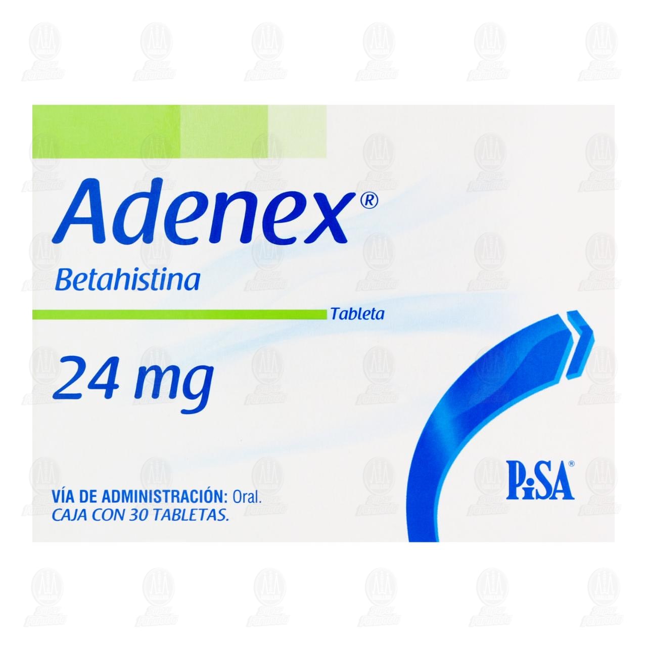 Adenex 24 mg, 30 Tabletas. image number 1