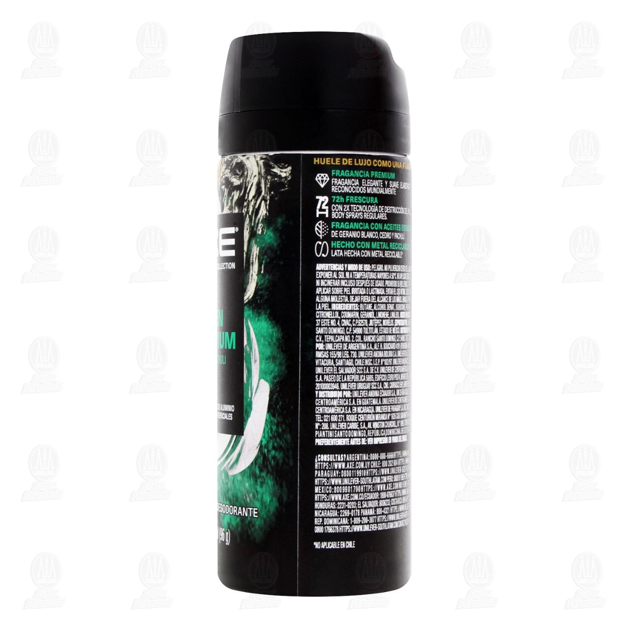 Desodorante Axe Fine Fragance Collection Green Geranium Cedro Pachuli en Spray, 150 ml. image number 2