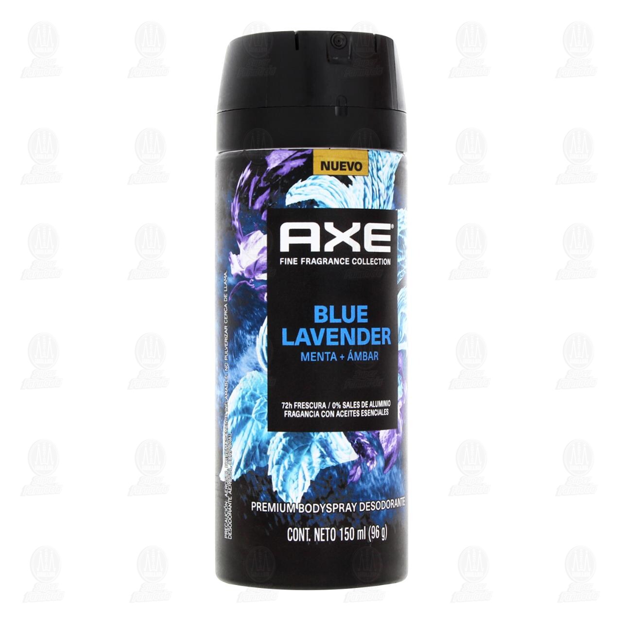Desodorante Axe Fine Fragance Collection Blue Lavender Menta &Aacute;mbar en Aerosol, 150 ml.