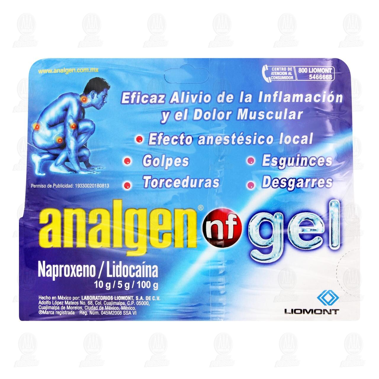 Pack Analgen 550 mg con 12 Tabletas m&aacute;s Analgen NF Gel de 30 gr, 2 pzas. image number 2