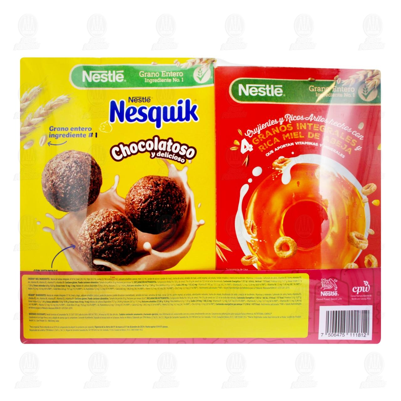 Pack Cereal Nestl&eacute; Precio Especial Cheerios Miel de 480 gr + Nesquik de 620 gr, 2 pzas. image number 2