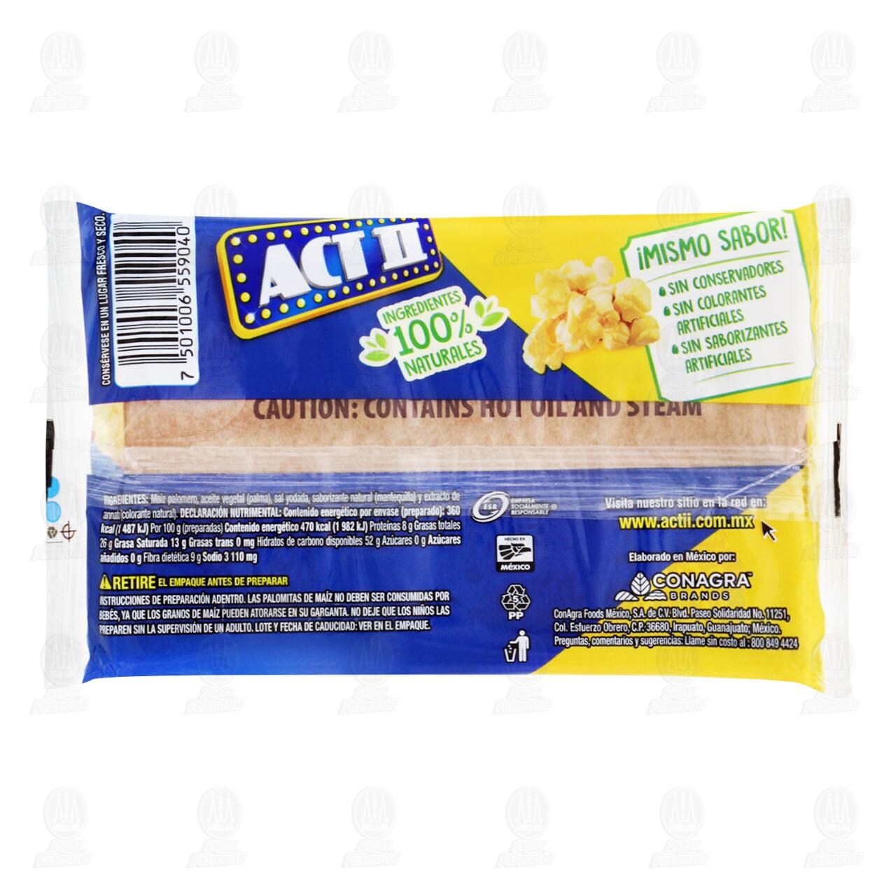 Palomitas ACT II Sabor Mantequilla, 90 gr. image number 1