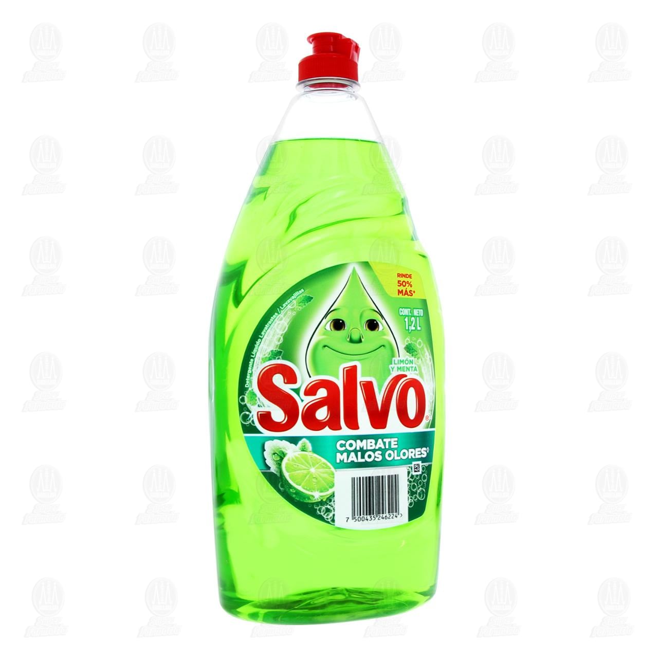 Imagen para Lavatrastes Líquido Salvo Limón y Menta, 1,2 l.
