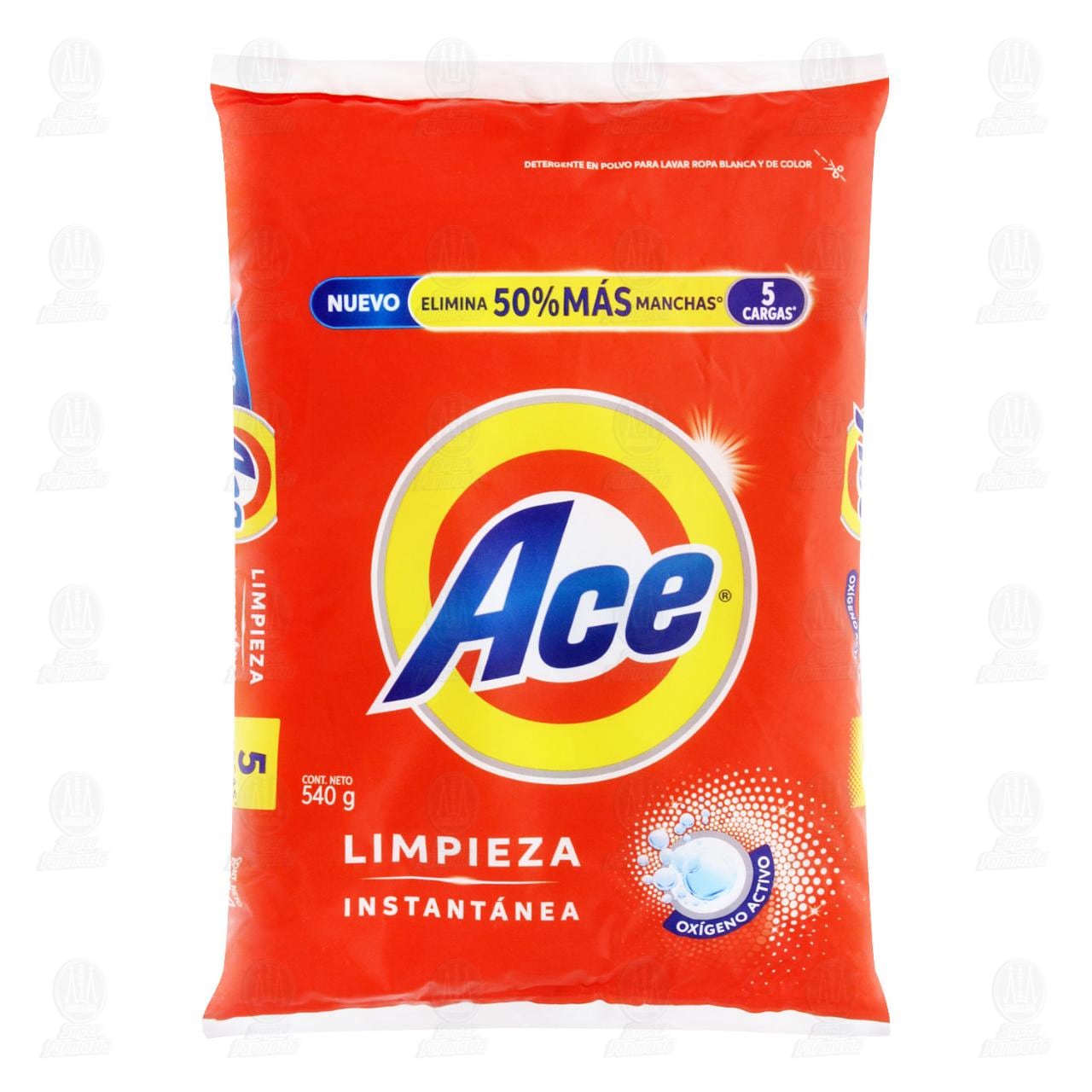 Imagen para Detergente en Polvo Ace Limpieza Instantánea, 540 gr.