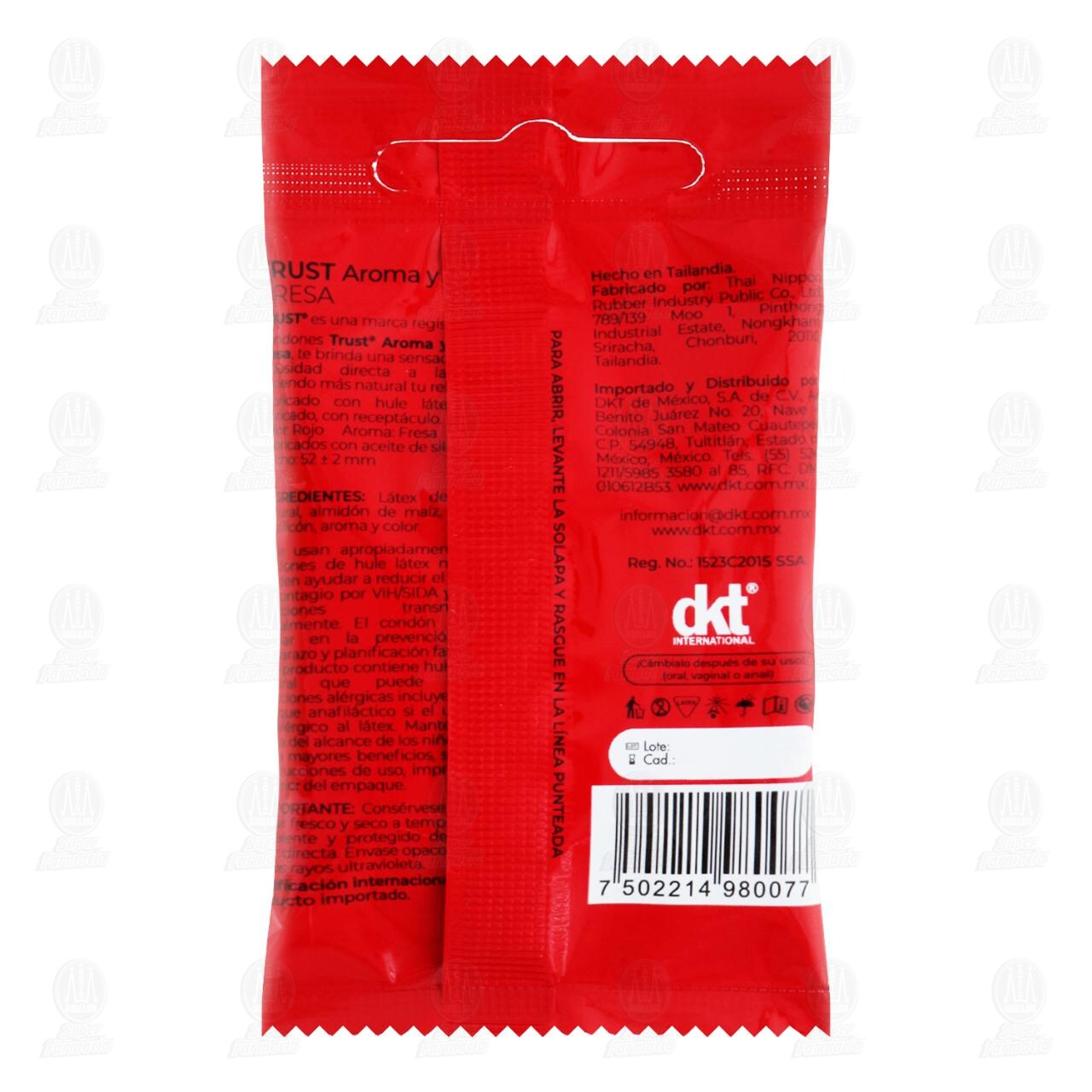 Trust Condones Sabor y Aroma Fresa, 3 pzas. image number 1