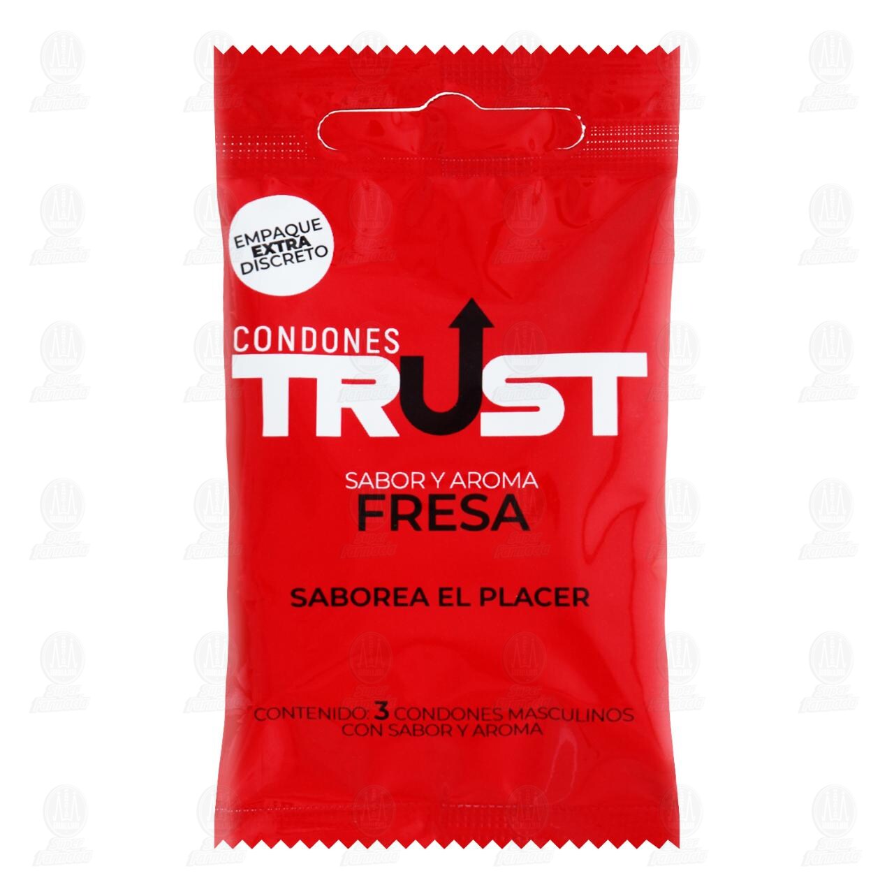 Trust Condones Sabor y Aroma Fresa, 3 pzas. image number 0