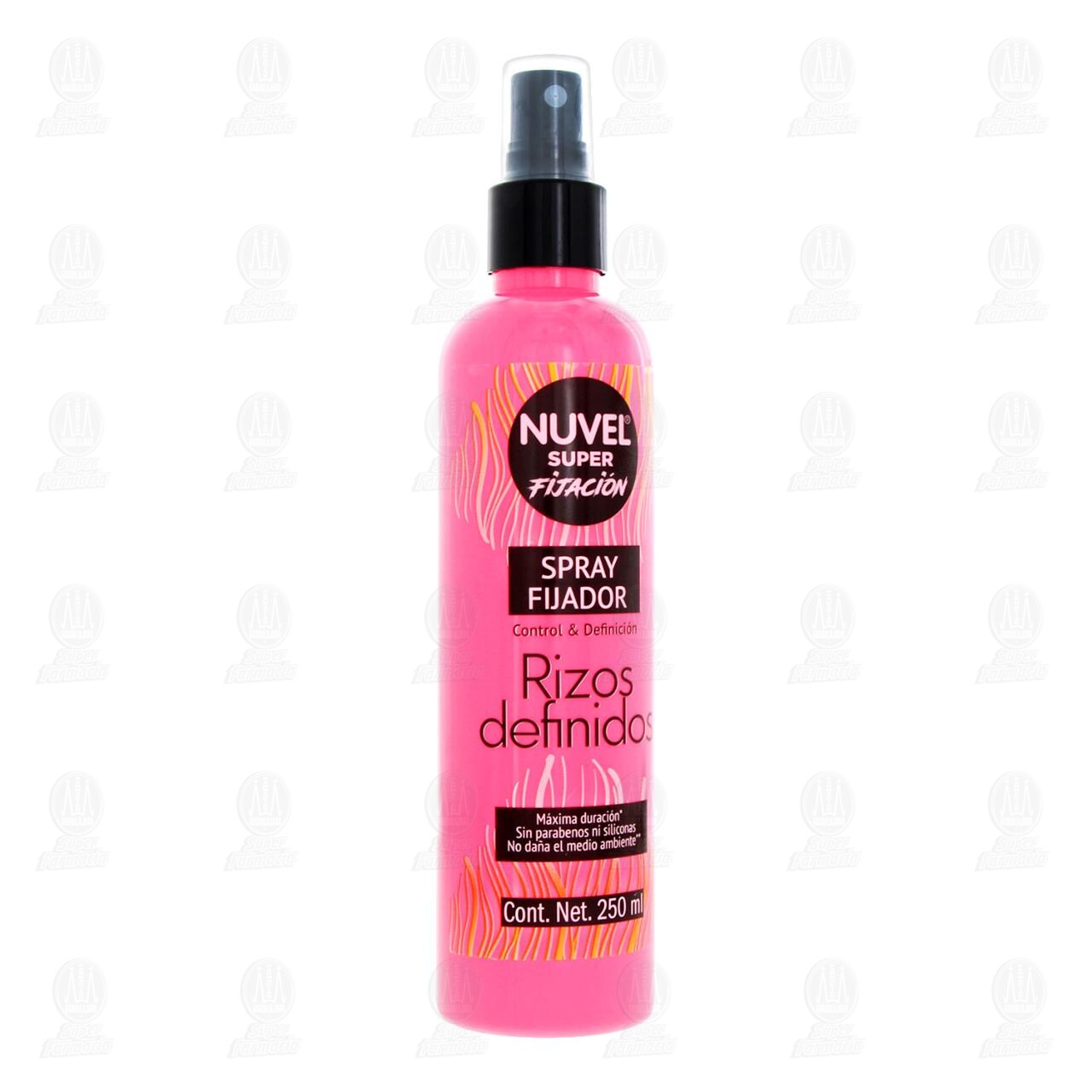 Spray Fijador Nuvel Super Fijación Control y Definición, 250 ml.