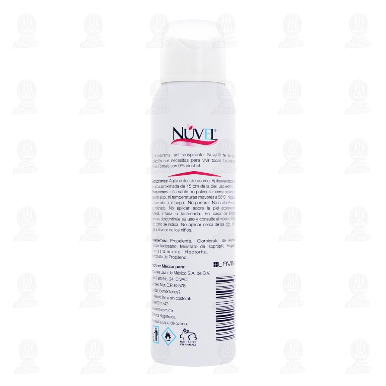 Desodorante Nuvel Antitranspirante Softy en Aerosol, 170 ml. image number 2