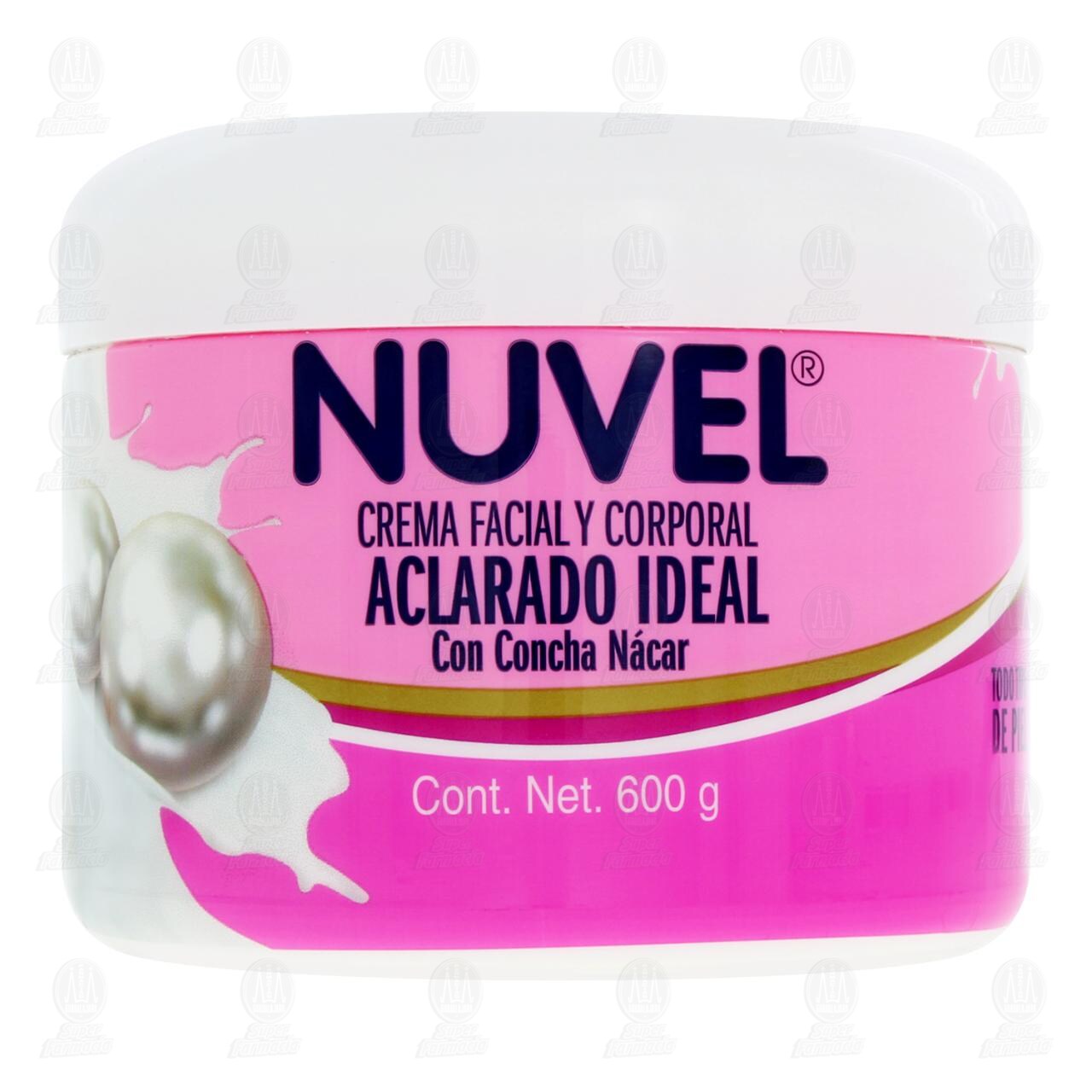Crema Facial y Corporal Nuvel Aclarado Ideal con concha Nacar, 600 gr. image number 1