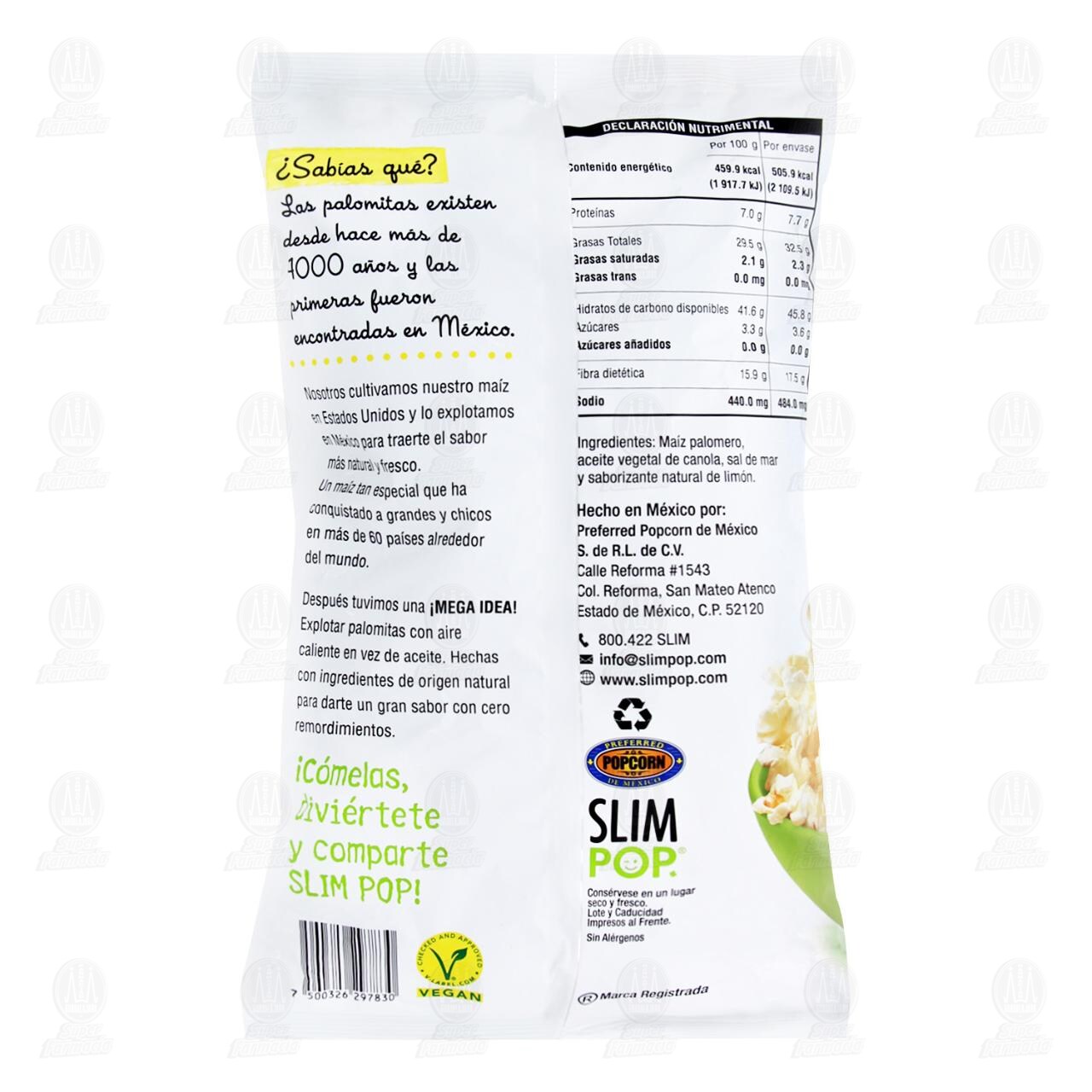 Palomitas Slim Pop Sabor Limón & Sal de Mar, 110 gr. image number 1