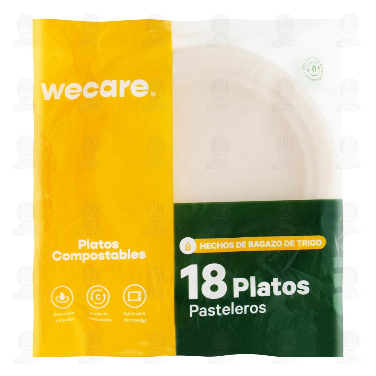 Plato Pastelero Wecare Desechable, 18 pzas.