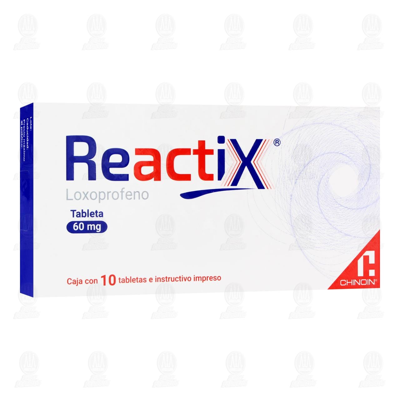 Reactix 60 mg, 10 Tabletas. image number 0