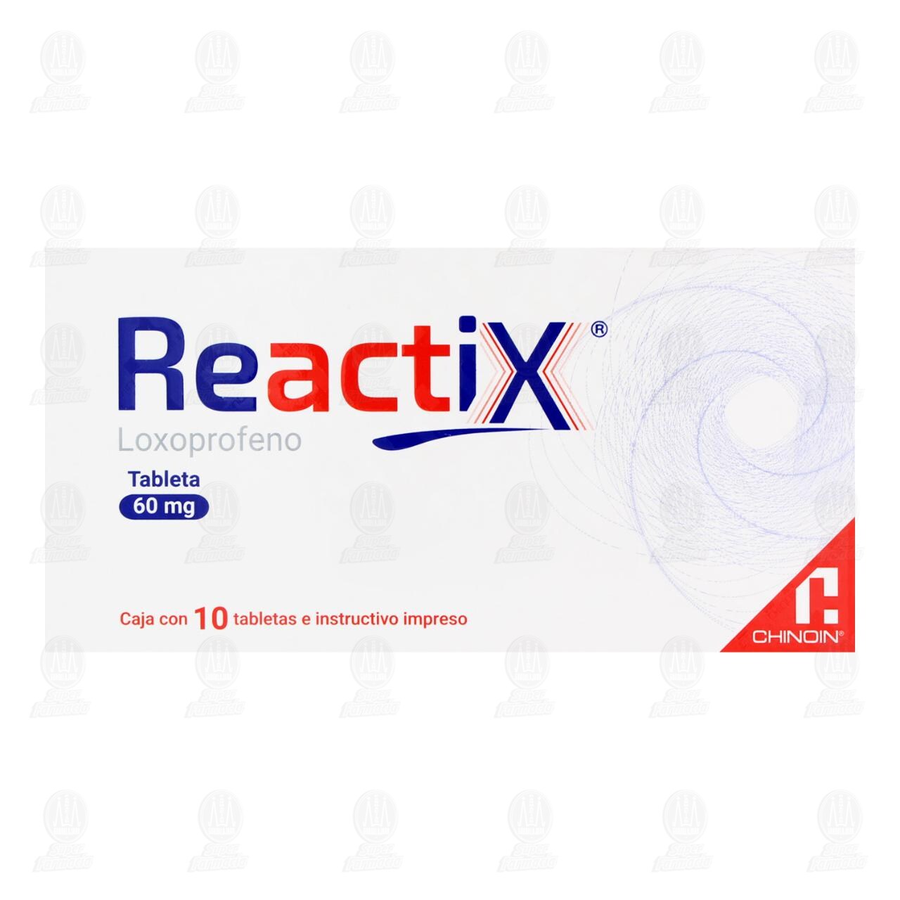 Reactix 60 mg, 10 Tabletas. image number 1