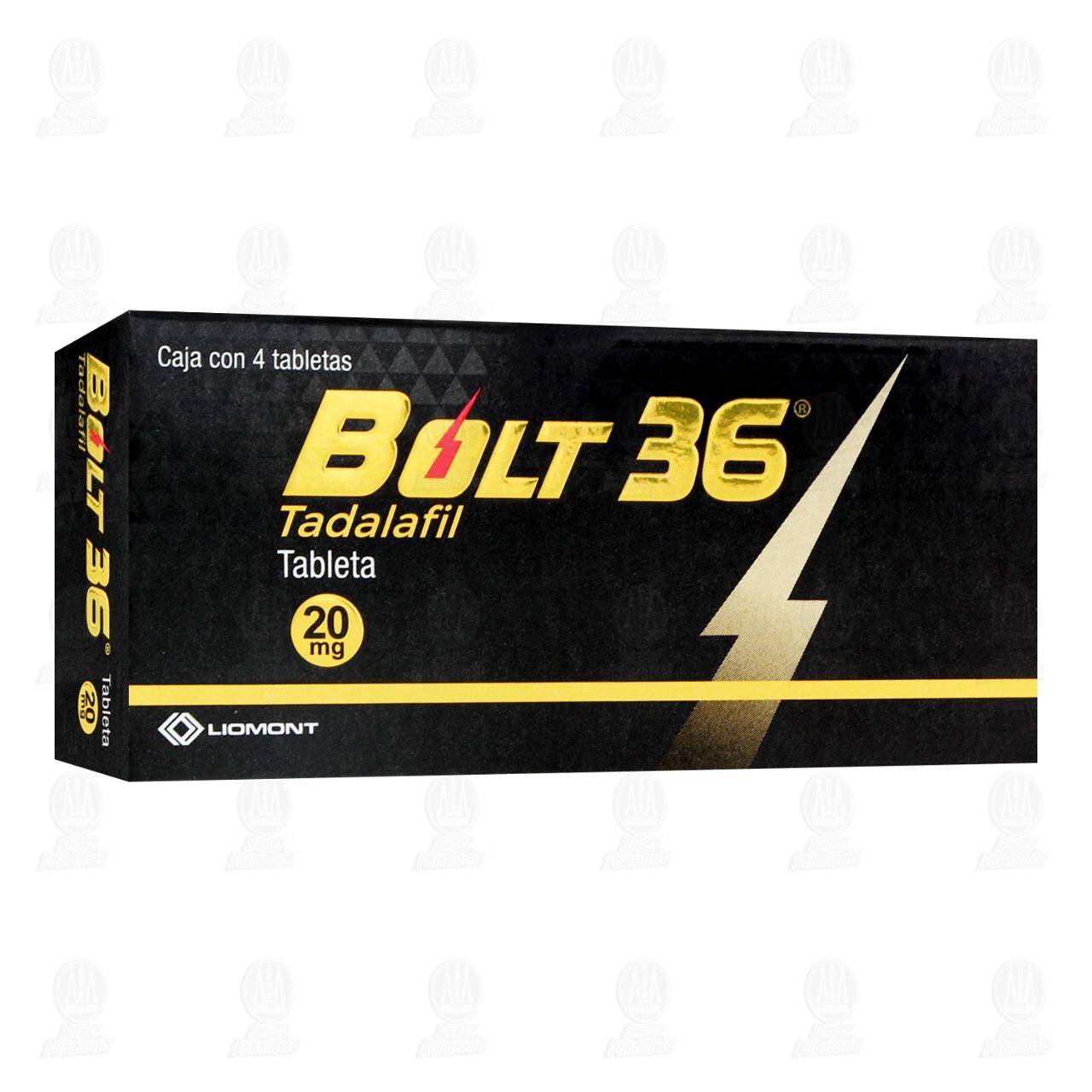 Bolt 36 20 mg, 4 tabletas.