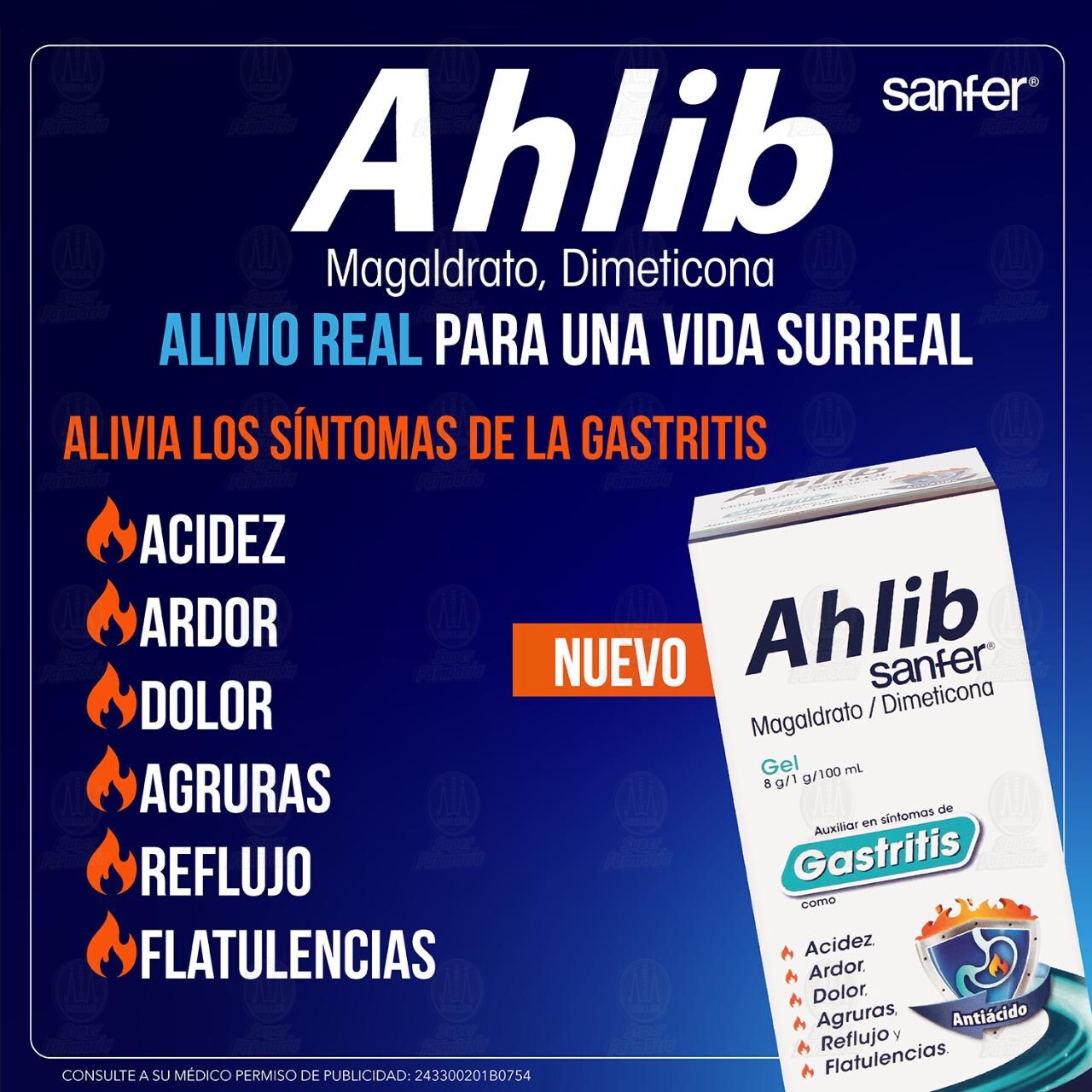Ahlib 8mg/1mg/100ml Gel, Frasco con 250 ml. image number 3