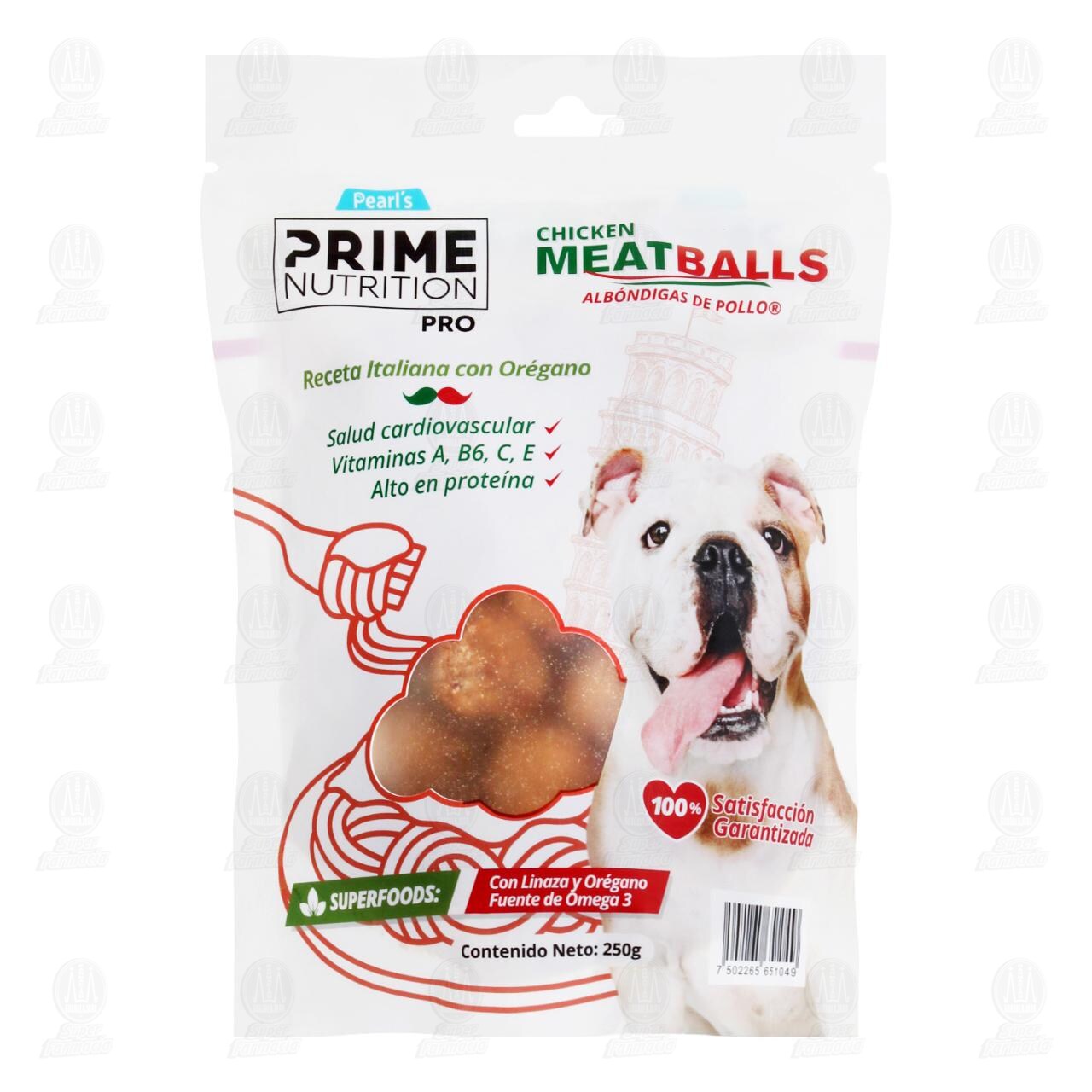 Premio para Perros Pearl's Prime Nutrition Pro Chiken MeatBalls, 250 gr. image number 0