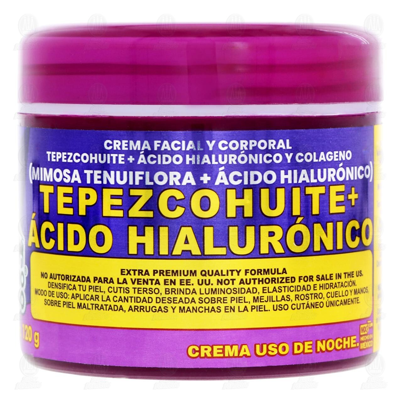 Crema Facial y Corporal Del Indio Papago Tepezcohuite + Ácido Hialurónico Uso de Noche, 120 gr. image number 1