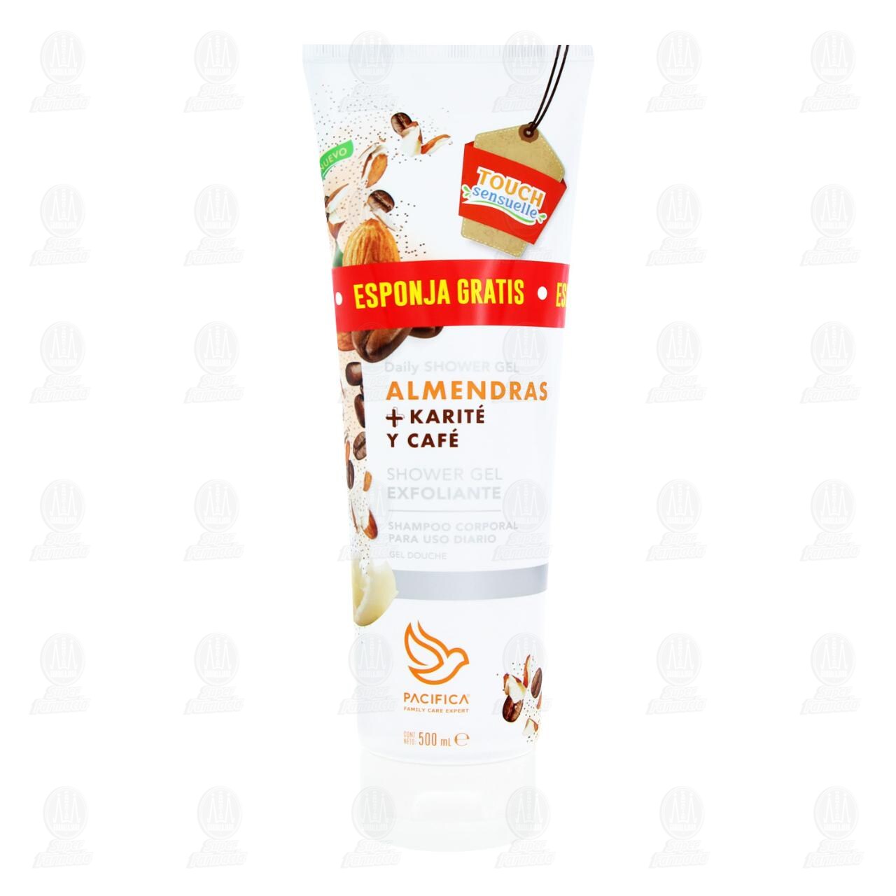Shampoo Corporal Pacifica Touch Sensuelle Almendras + Karit&eacute; y Caf&eacute;, 500 ml.