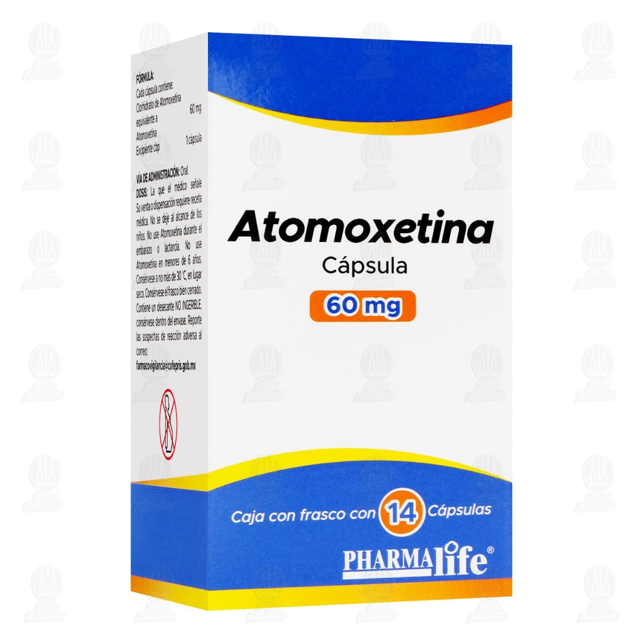 Imagen para Atomoxetina 60 mg, 14 Cápsulas Pharmalife.