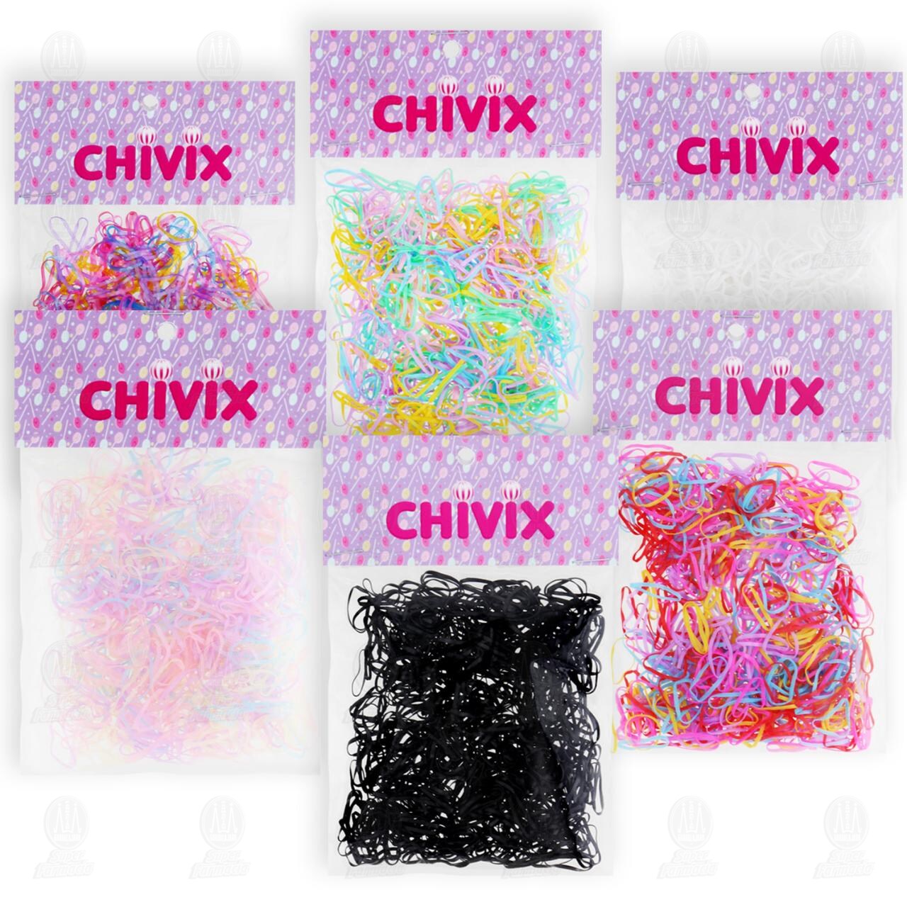 Ligas Chivix de Latex Diferentes Colores, 400 pzas. image number 2